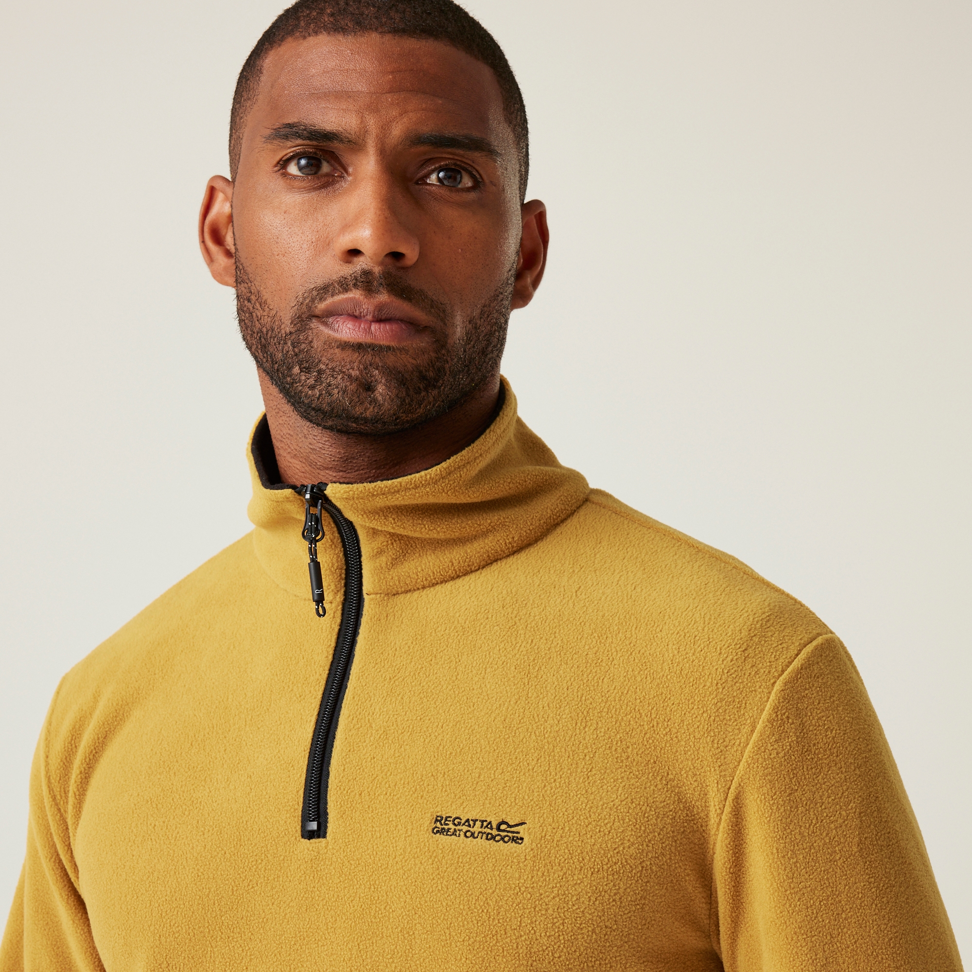 Men's Thompson Lightweight Half Zip Fleece | Mustard