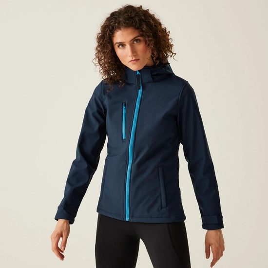 Women's Venturer 3-layer Printable Hooded Softshell Jacket | Black