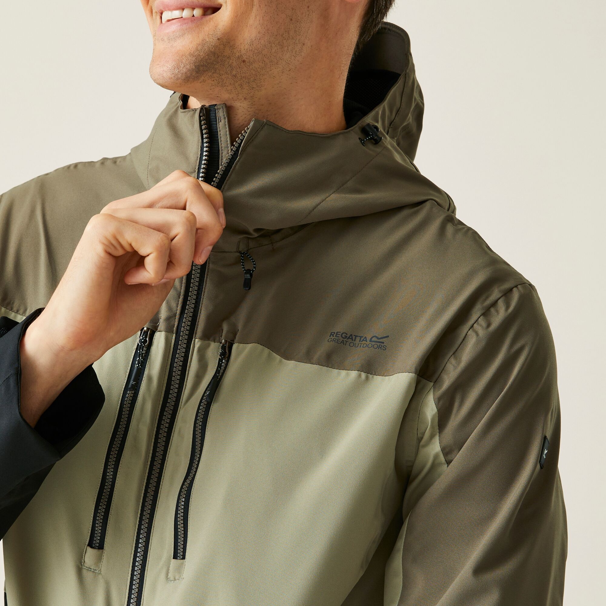 Men's Maland II Waterproof Jacket | Golden Sand Treetop Black