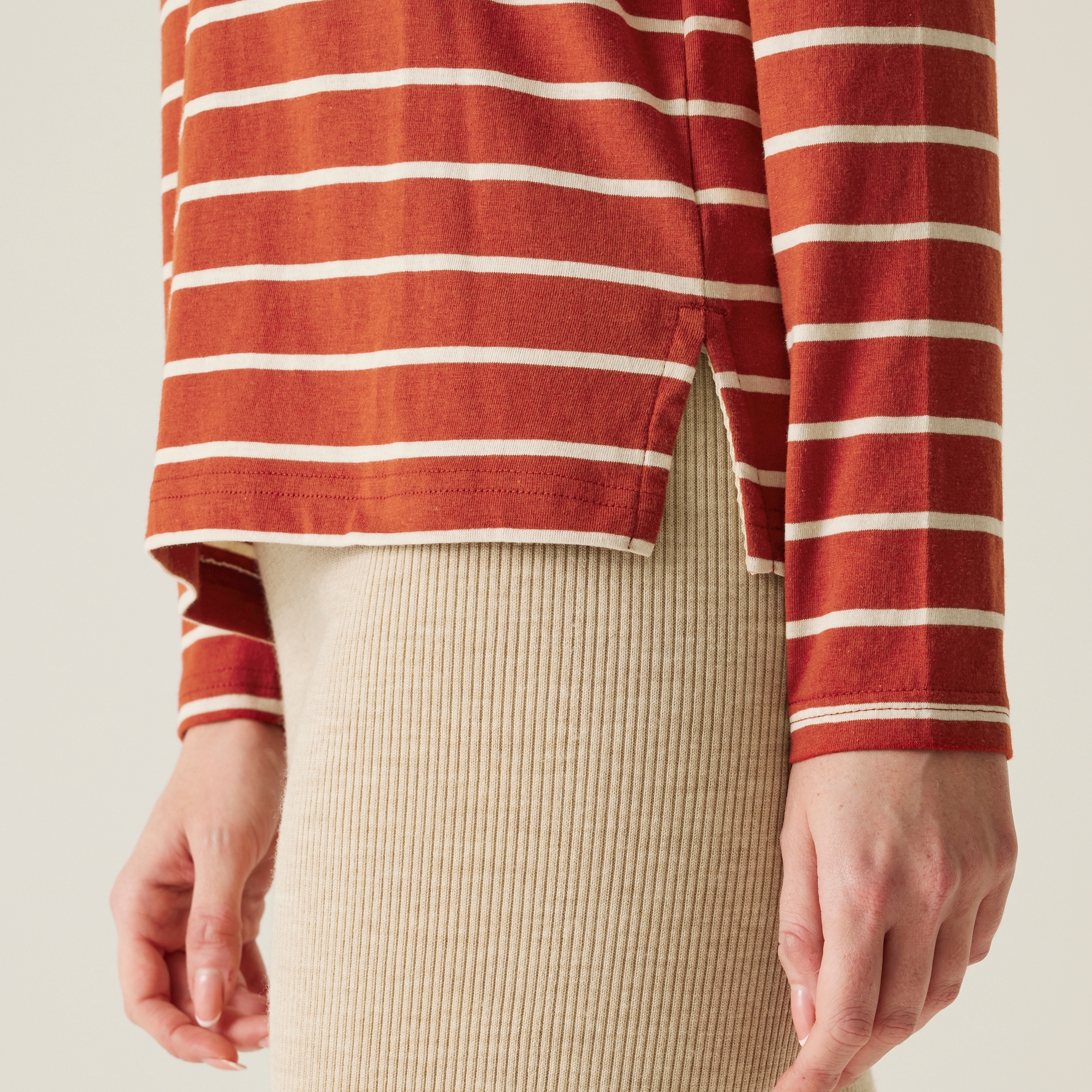 Women's Federica II Long Sleeved T-Shirt | Red Ochre Light Vanilla