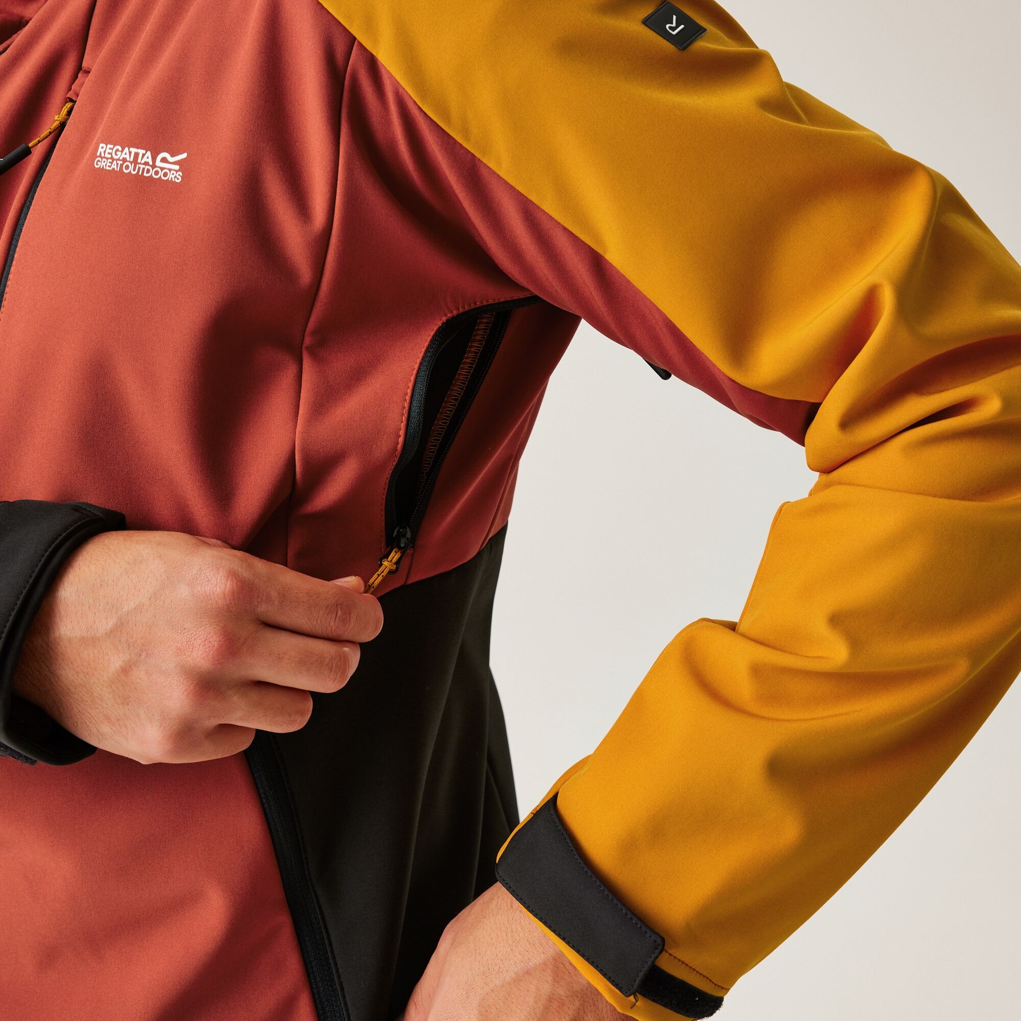 Men's Hewitts X Softshell Jacket | Red Ochre Black