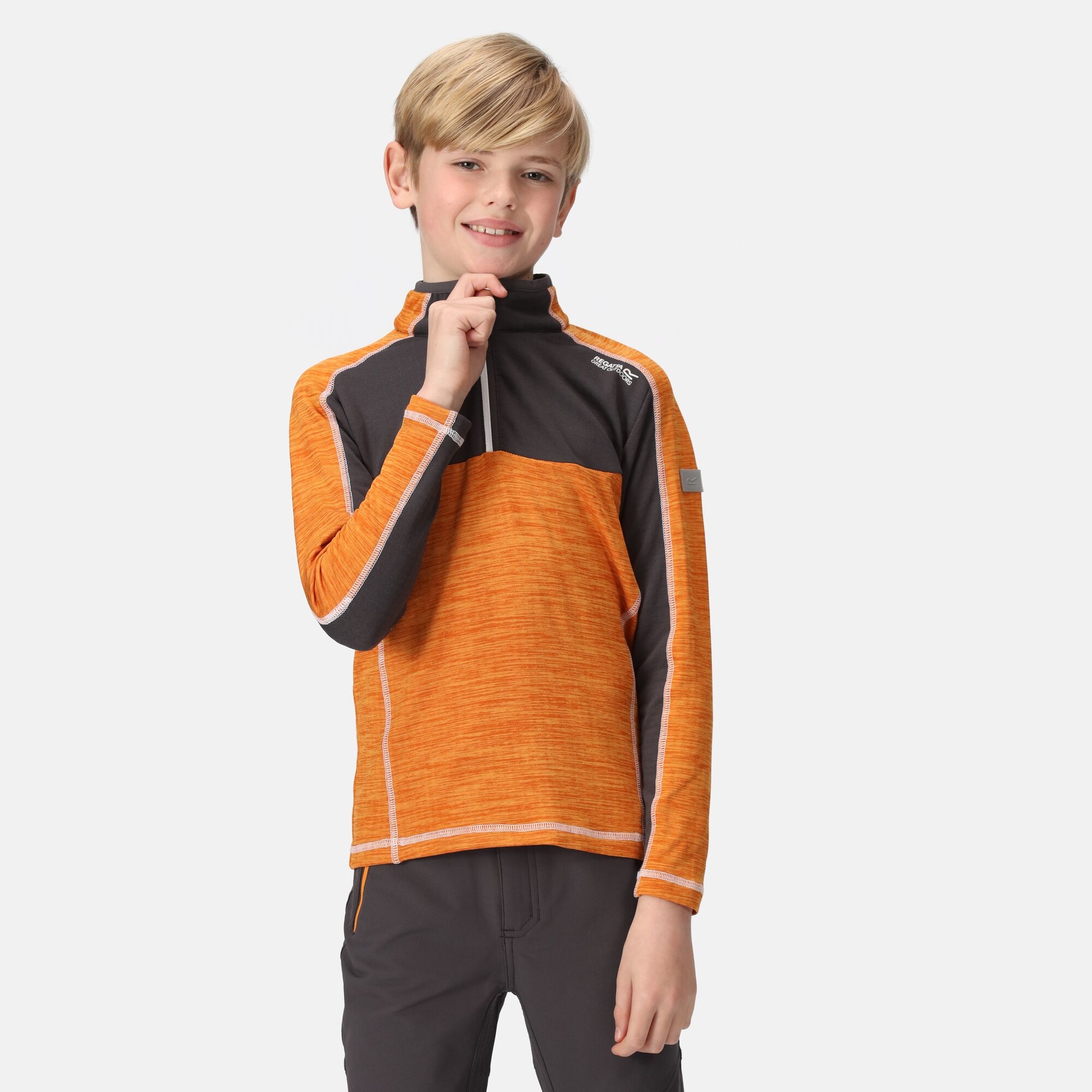 Kids' Hewley Fleece | Orange Pepper Californian Yellow