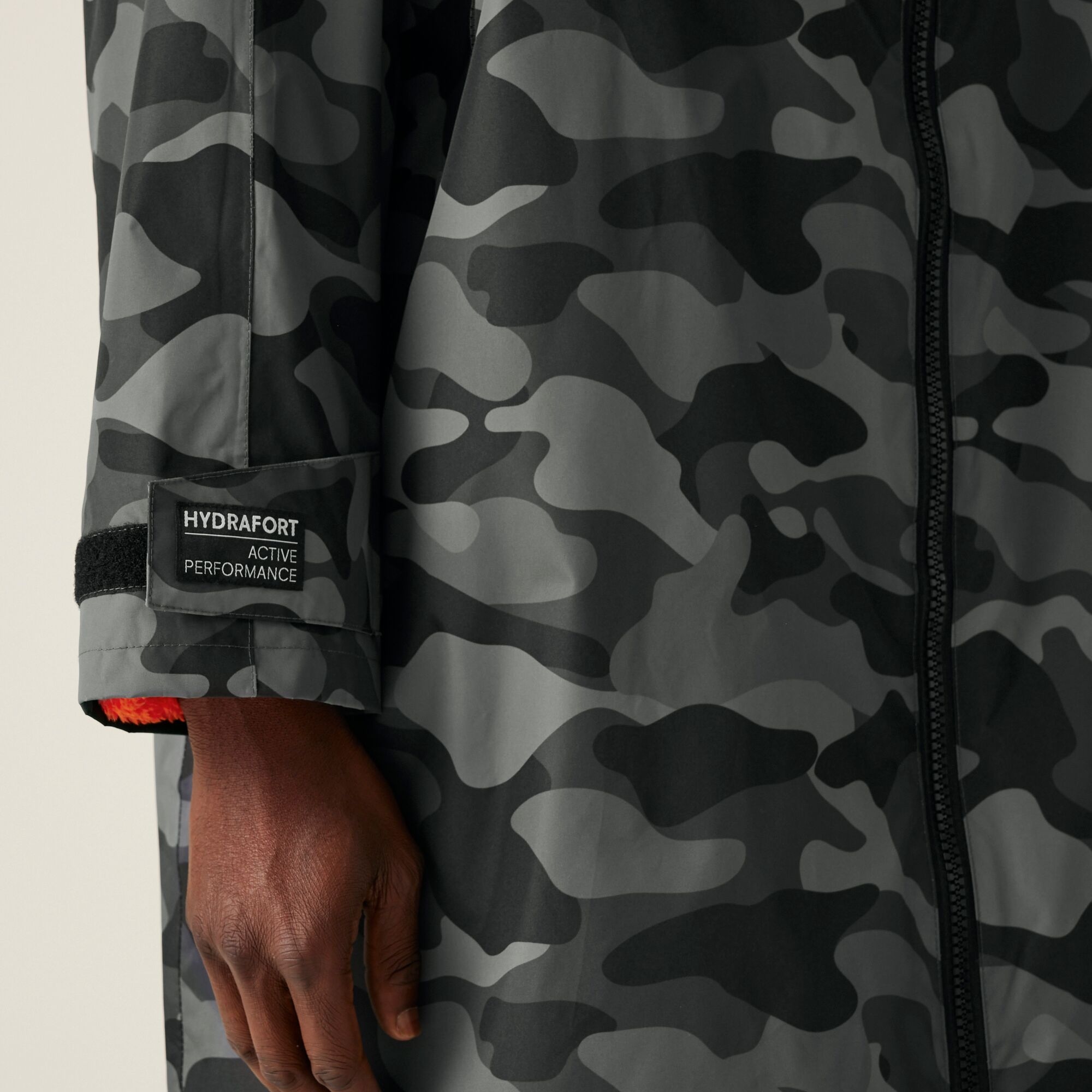Adult's Waterproof Changing Robe | Grey Black Camo