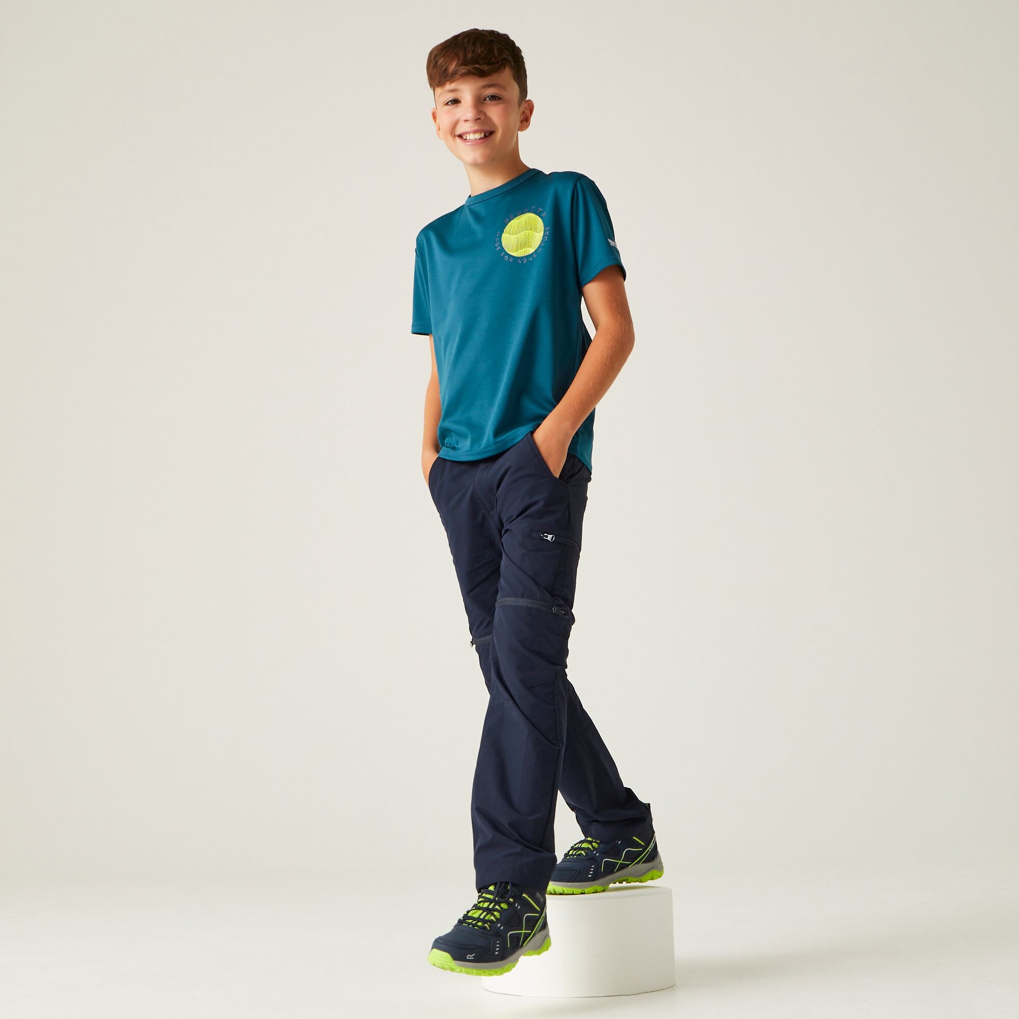 Kids' Highton Stretch Zip Off Walking Trousers | Navy