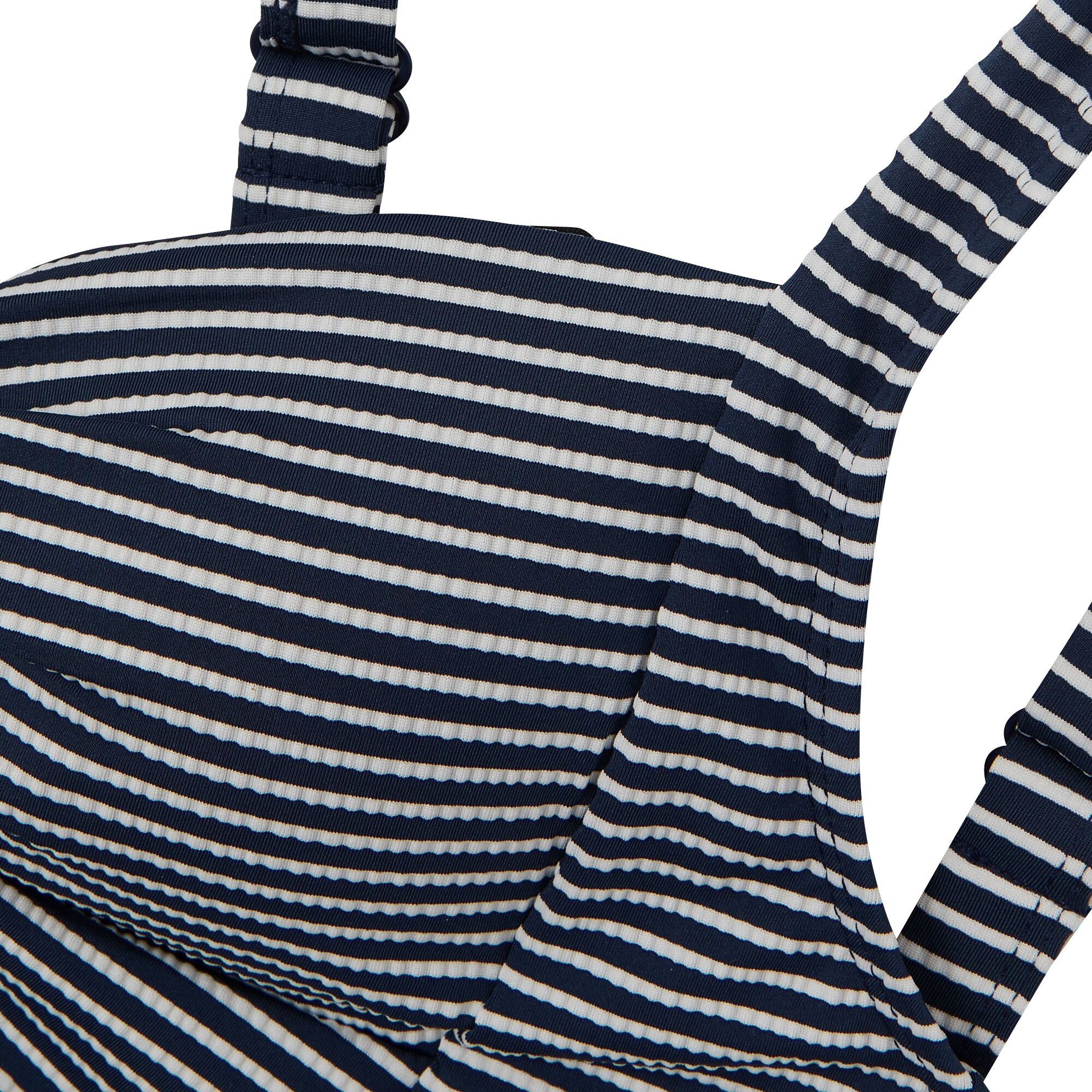 Women's Sakari Tummy Control Costume | Navy White Seeksucker Stripe