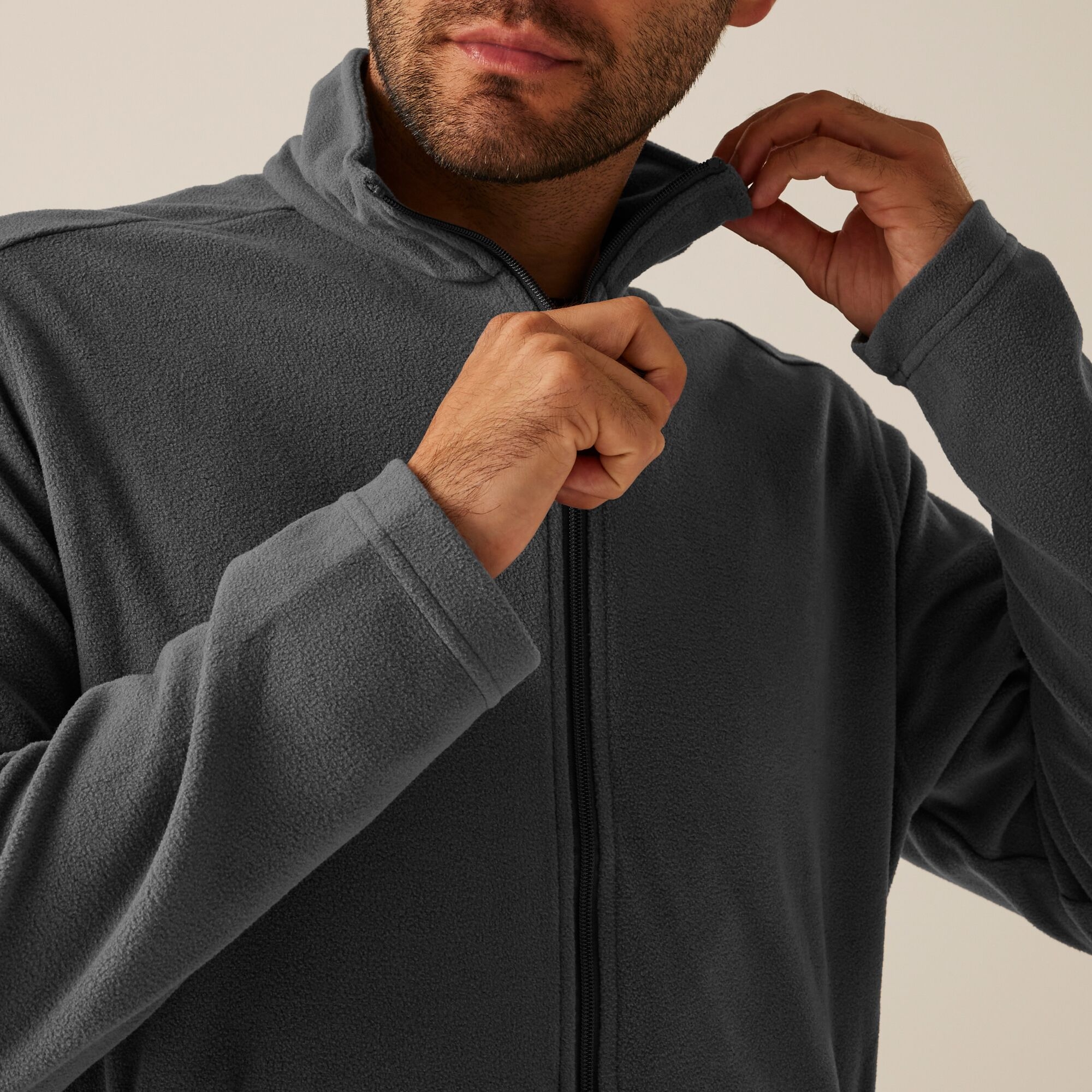 Men's Classic Full Zip Lightweight Microfleece | Seal Grey