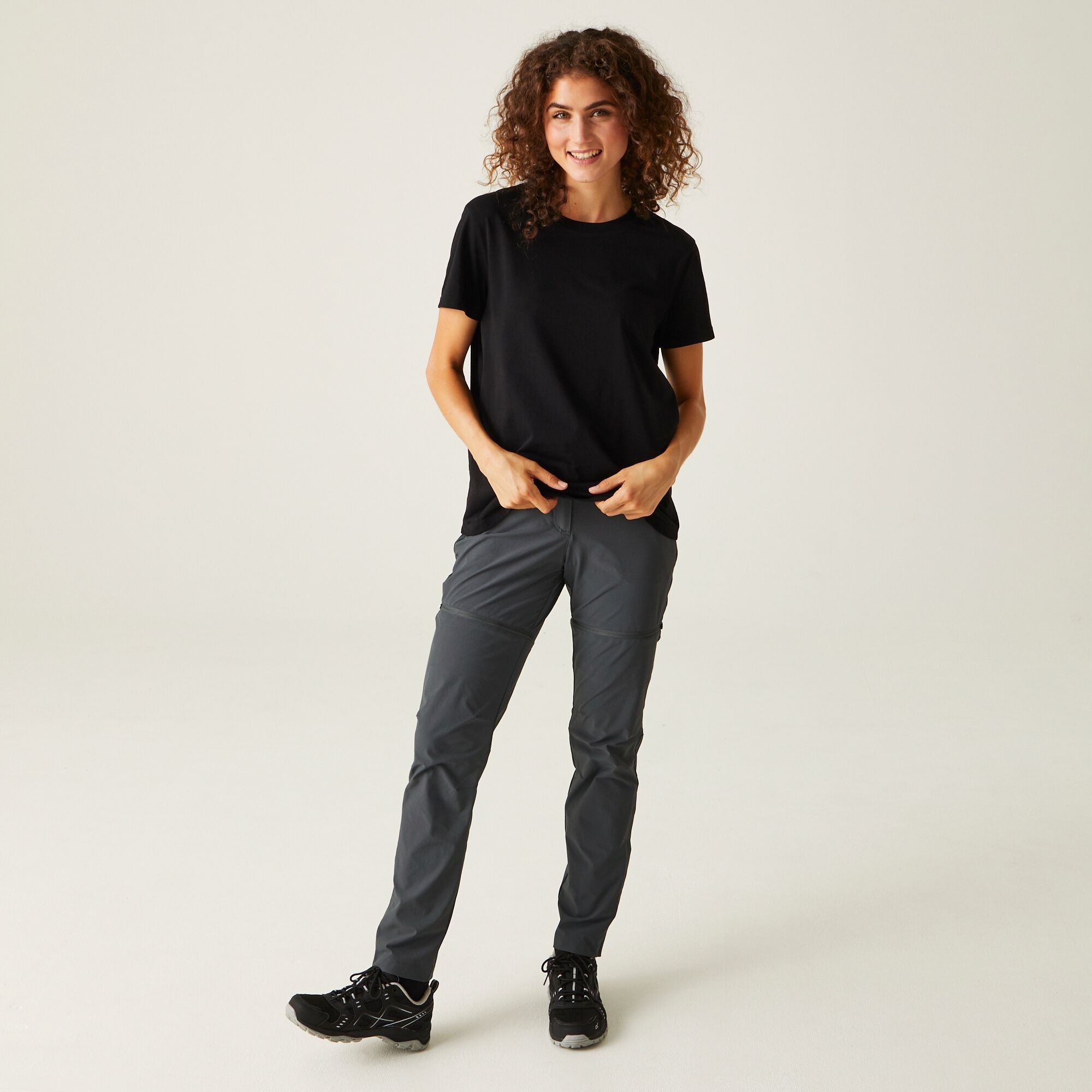 Women's Mountain Zip Off Walking Trousers | Seal Grey
