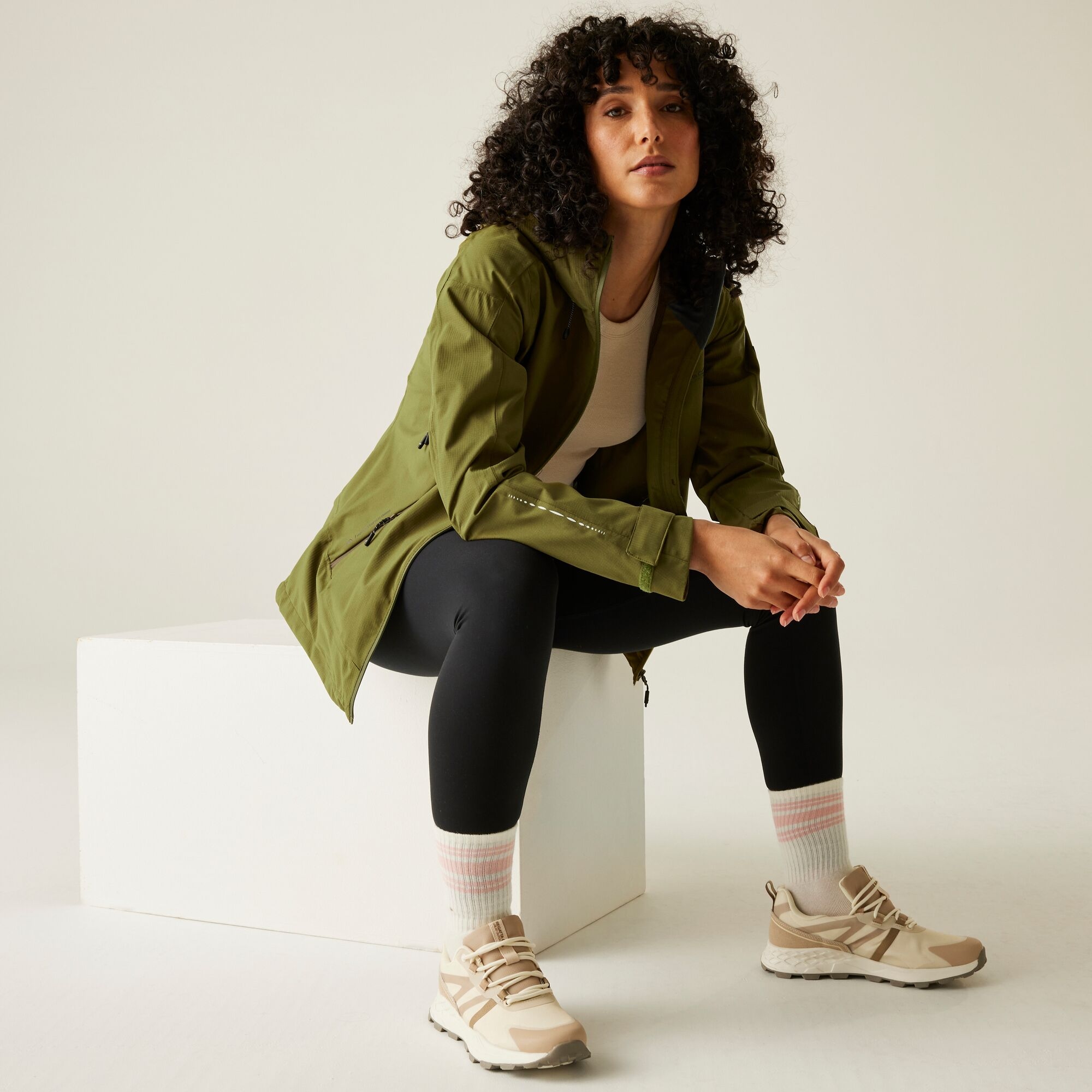 Women's Okara Waterproof Jacket | Nephrite Green Camo Green