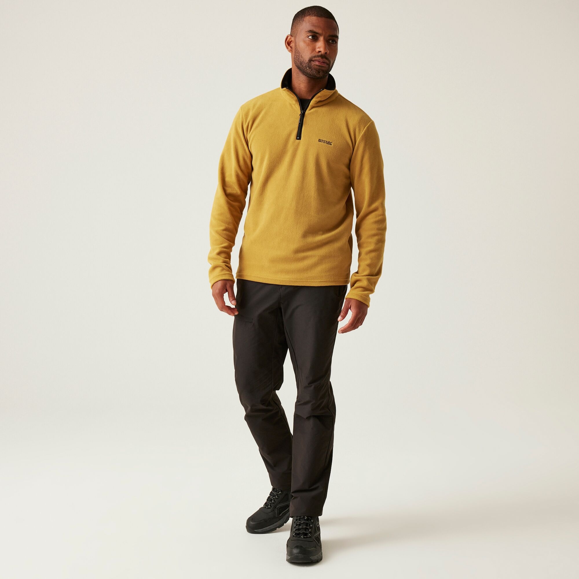 Men's Thompson Lightweight Half Zip Fleece | Mustard