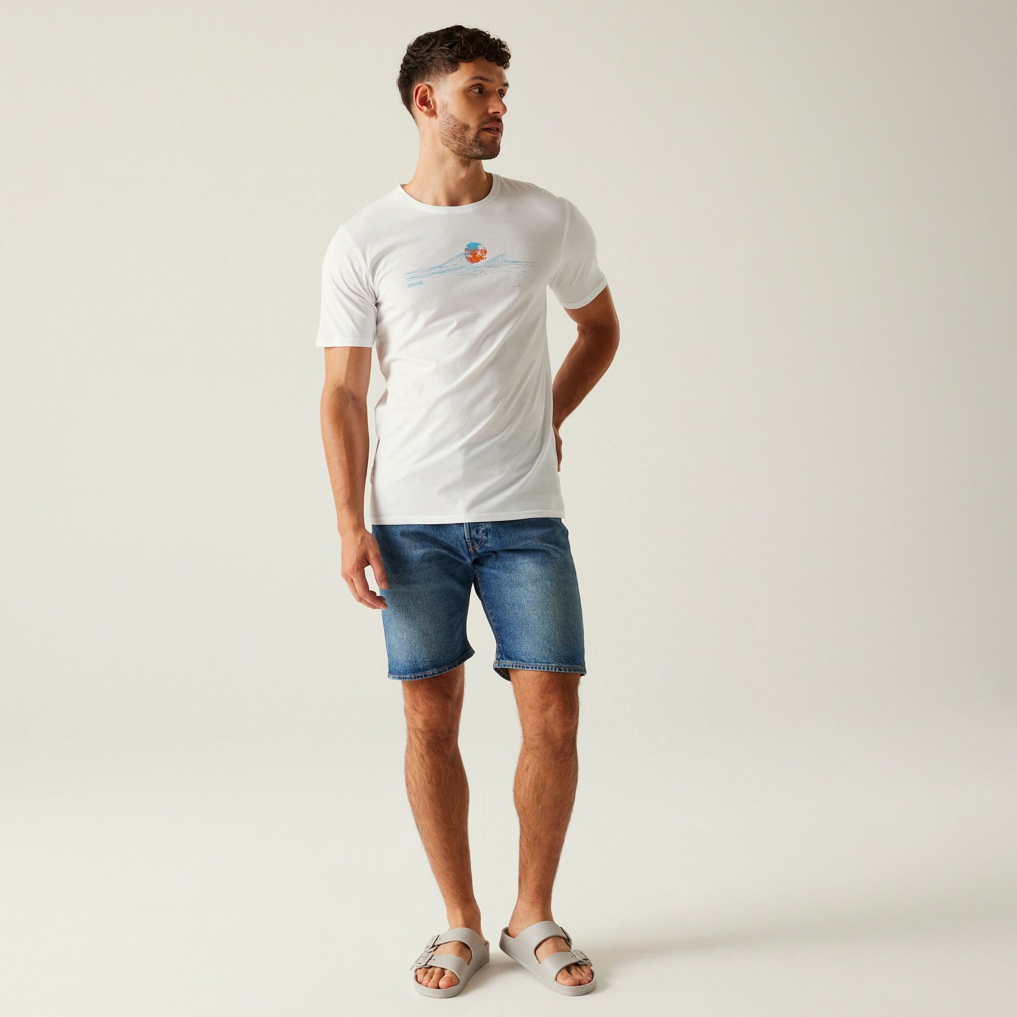 Men's Cline IX T-Shirt | White Sea Wave