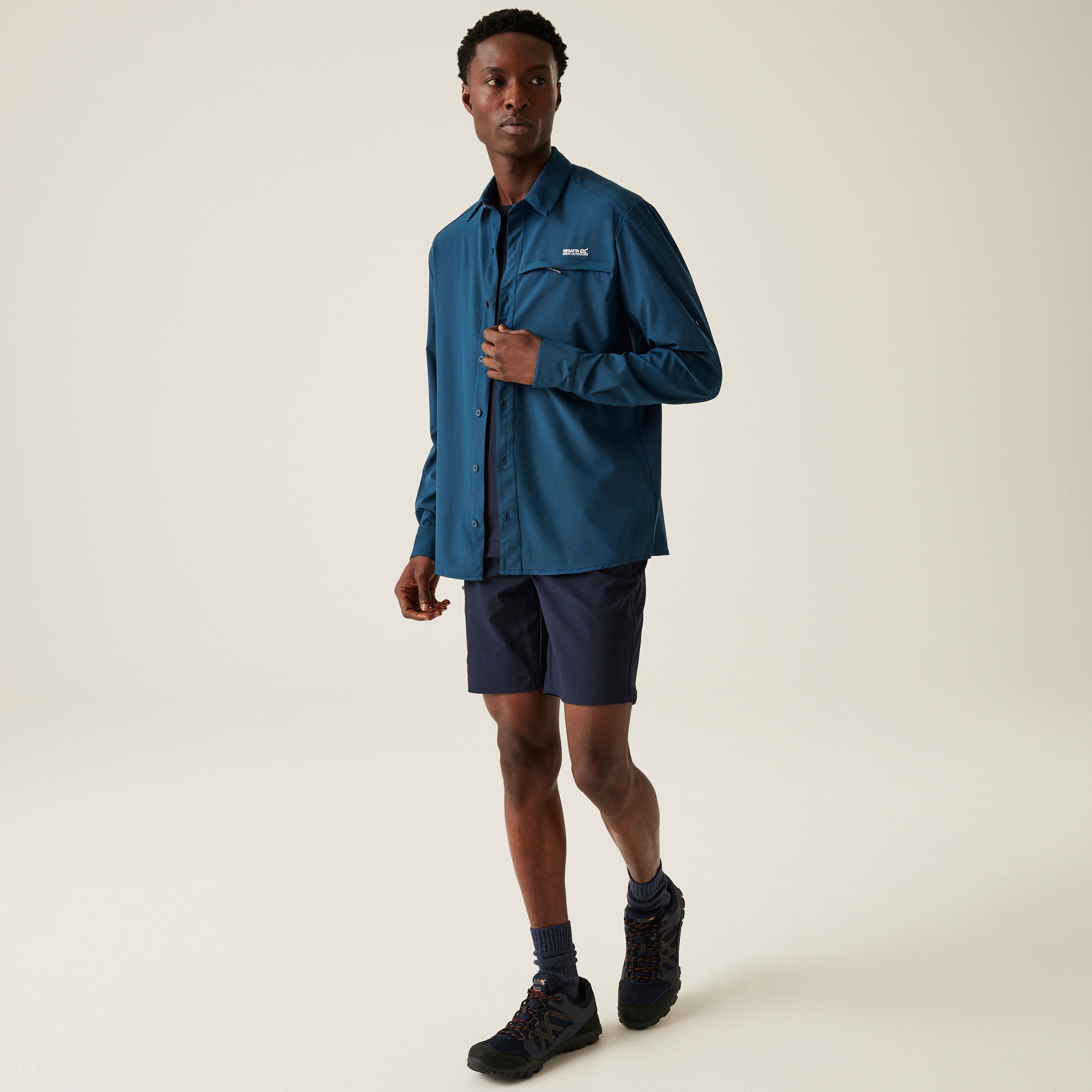 Men's Insect-Repellent Packaway Long Sleeve Shirt | Moonlight Denim