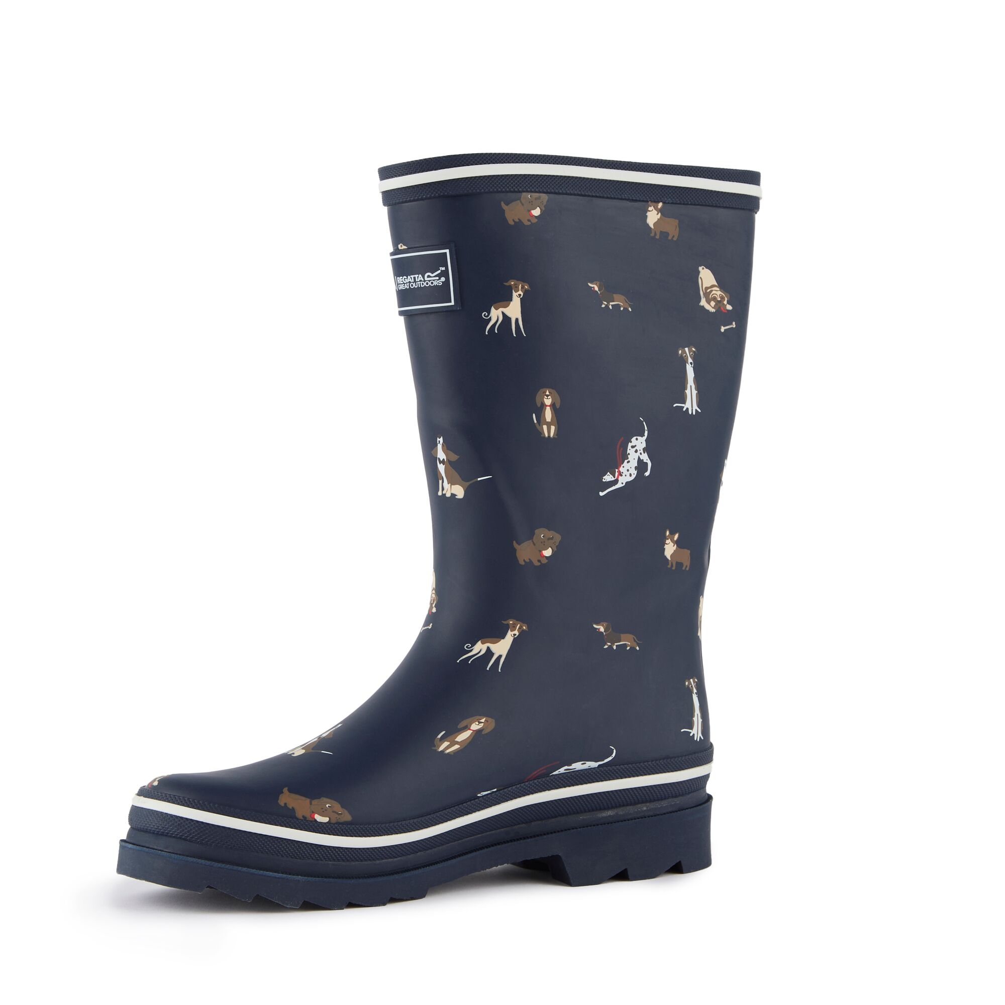 Women's Amelia Wellies | Navy Dogs
