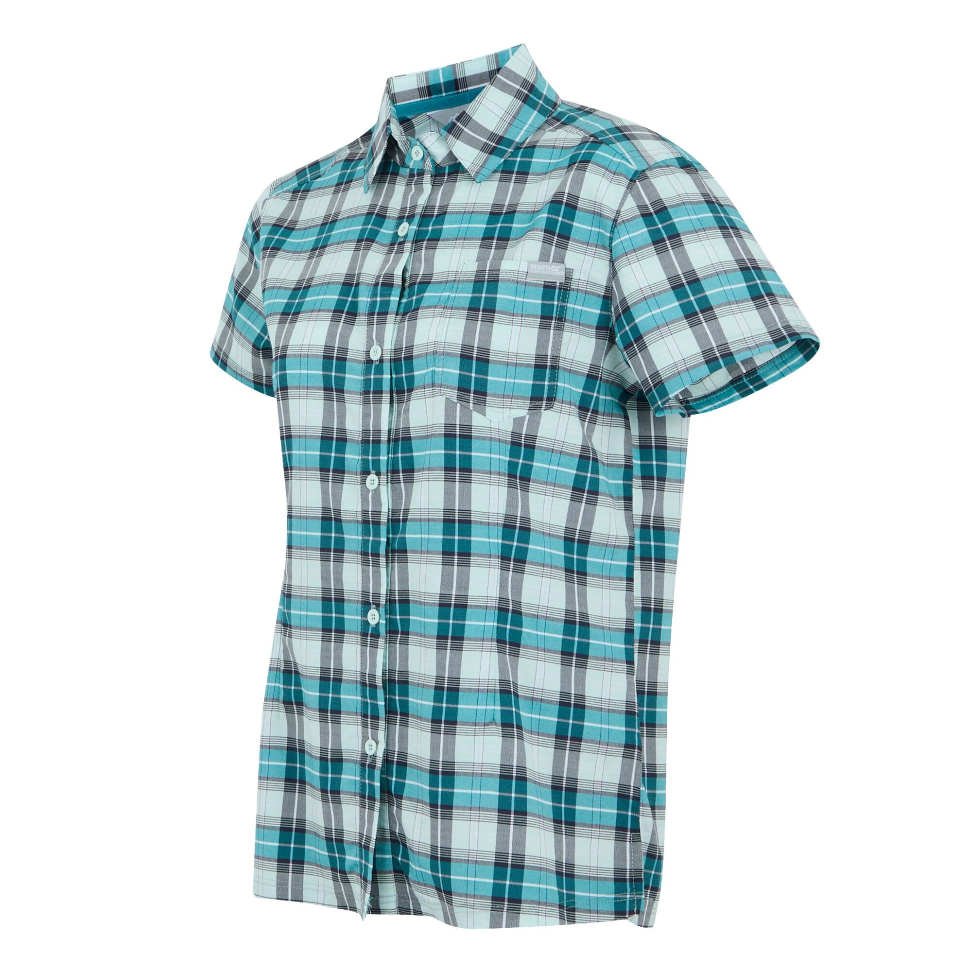 Women's Begarno Short Sleeve Shirt | Icy Morn Exotic Plume Check
