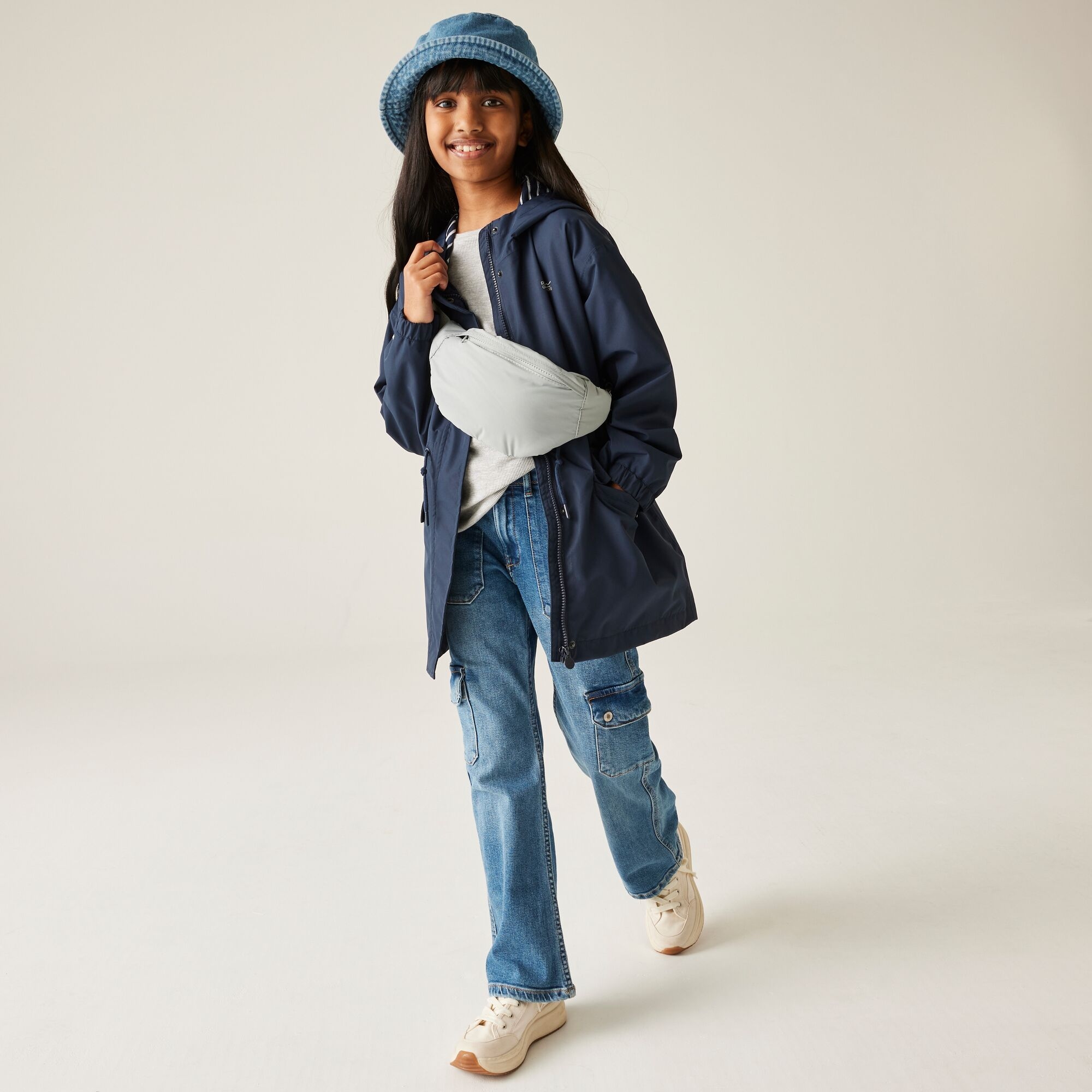 Kids' Ballina Waterpoof Jacket | Navy Navy White Stripe