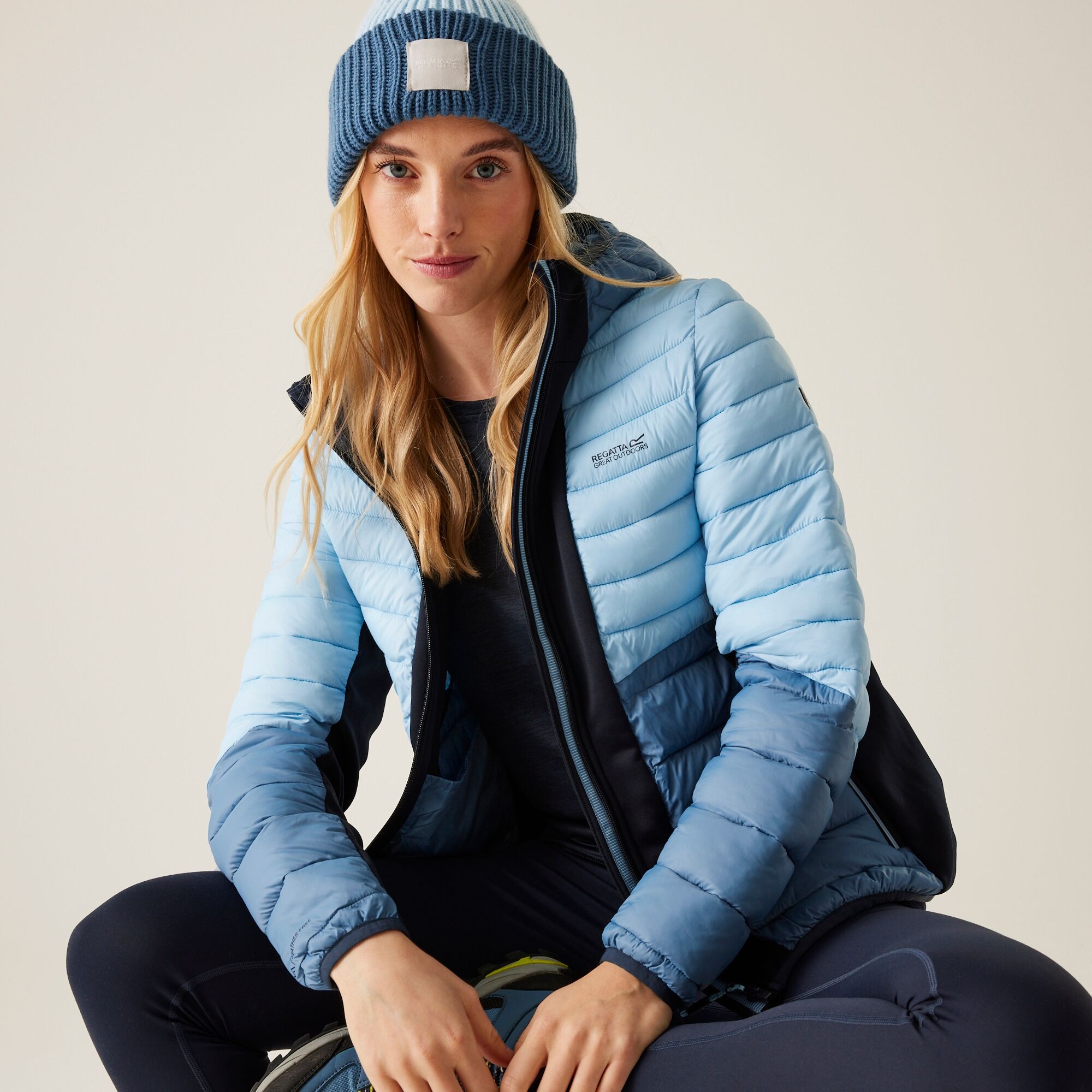 Women's Leedre Hooded Hybrid Jacket | Navy Coronet Blue