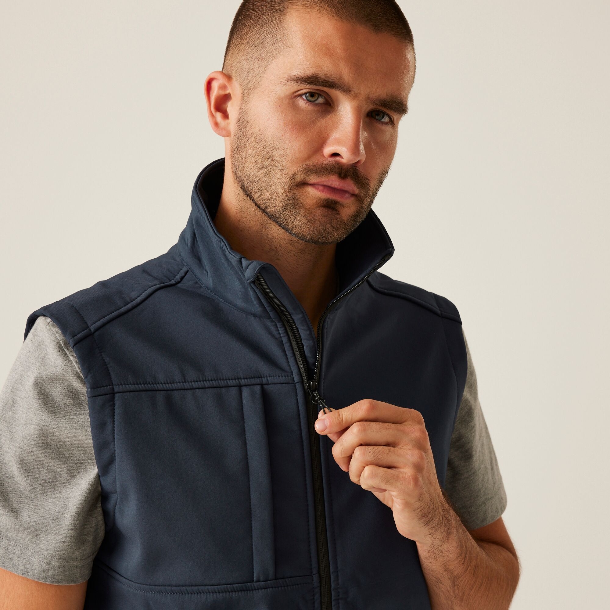 Men's Octagon II 3 Layer Softshell Bodywarmer | Navy Seal Grey