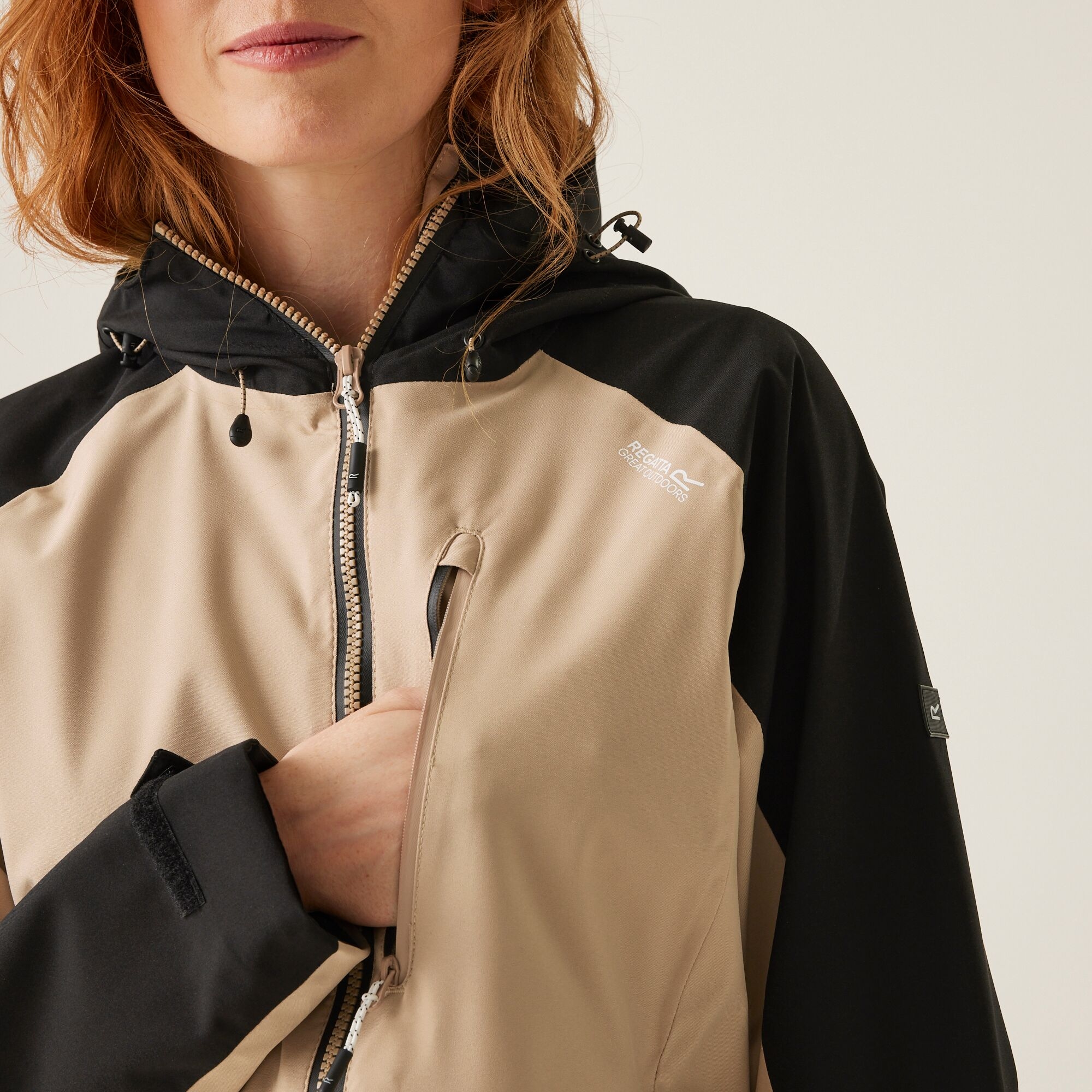 Women's Birchdale Waterproof Jacket | Warm Taupe Black