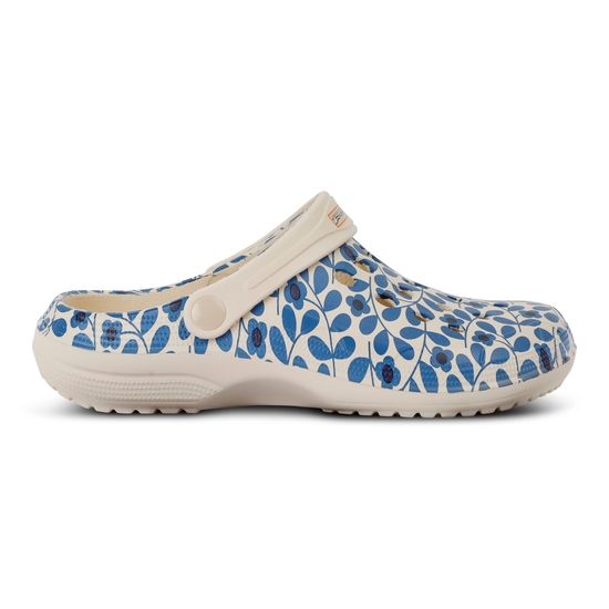 Orla Kiely Clog Sandals | Jasmine Flower Blue