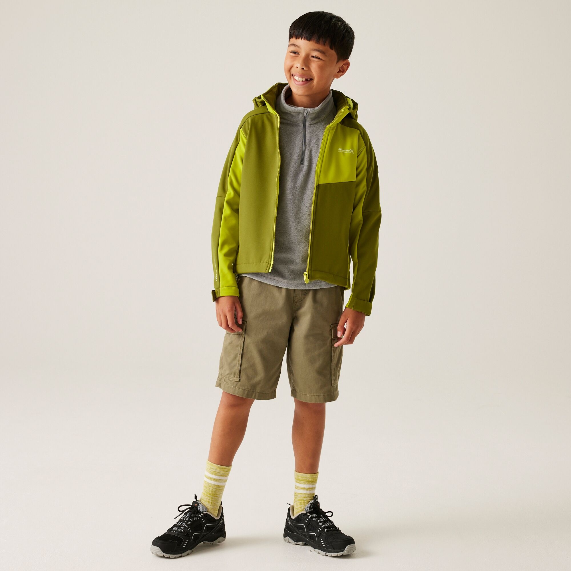 Kids' Acidity VIII Softshell Jacket | Nephrite Green Grenoble Green Wild Lime