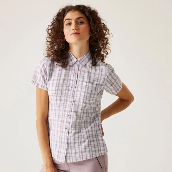 Women's Mindano VIII Short Sleeve Shirt | Exotic Plume Check