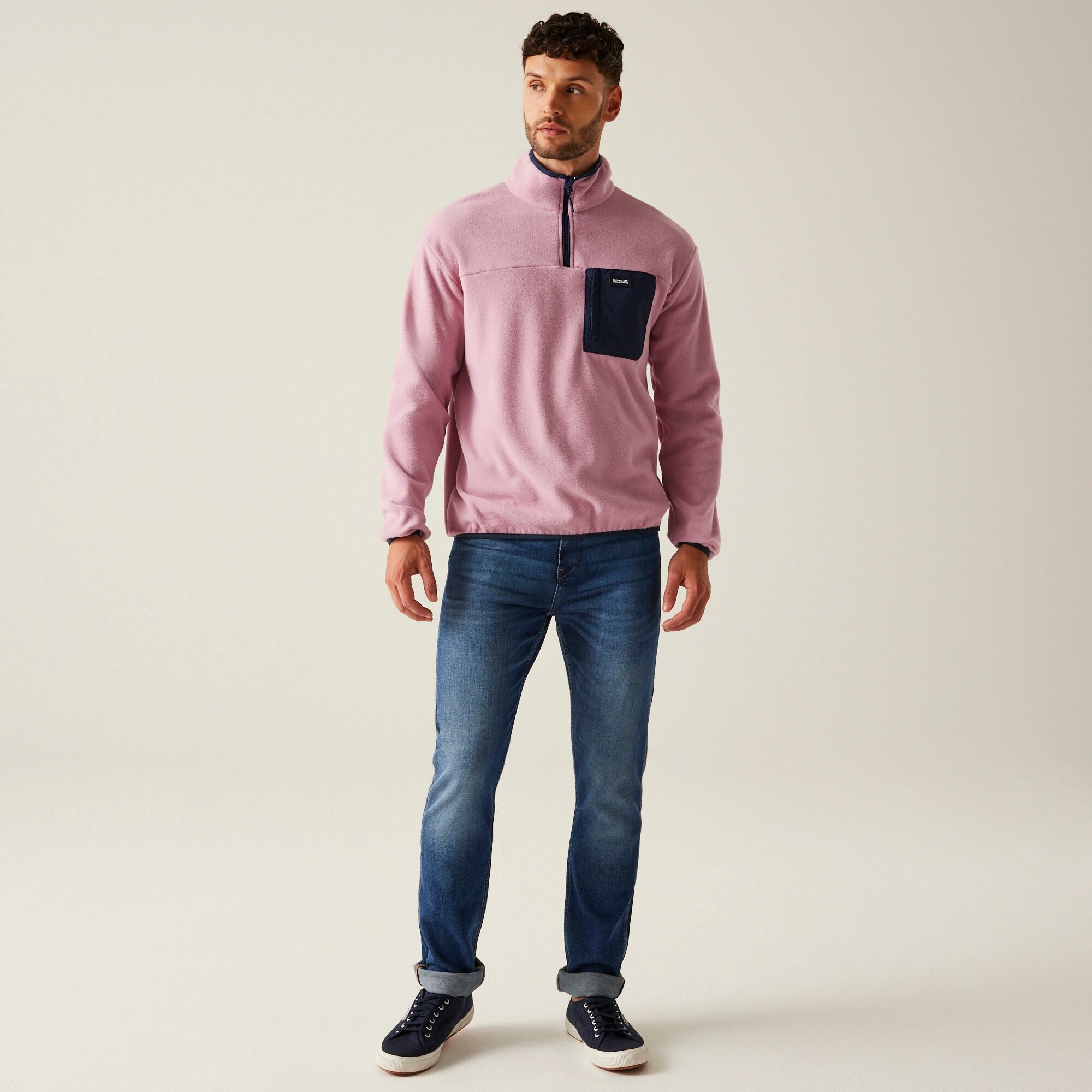 Men's Frankie Half Zip Fleece | Lilas Navy