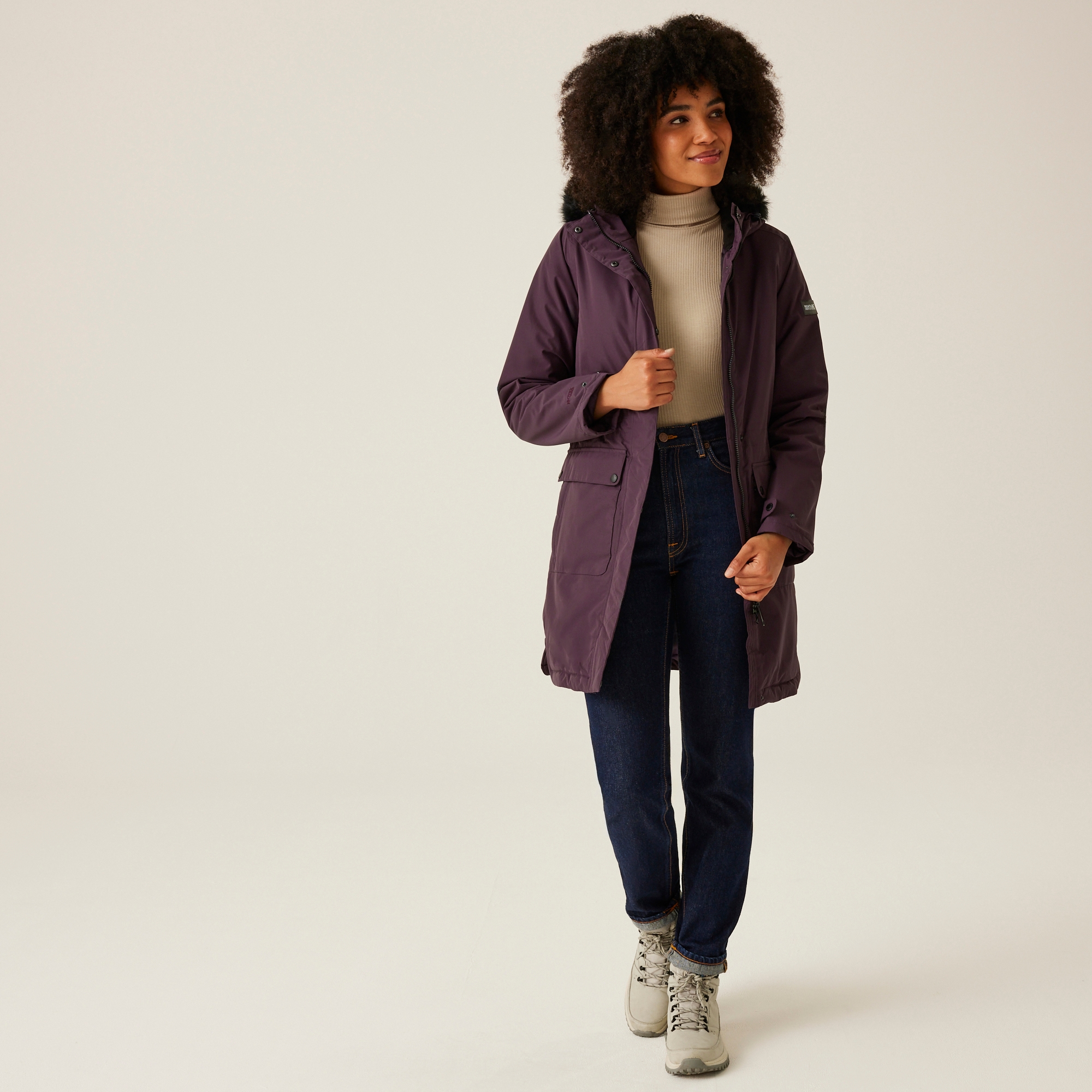 Women's Sabinka II Fur Trim Parka Jacket | Deep Plum