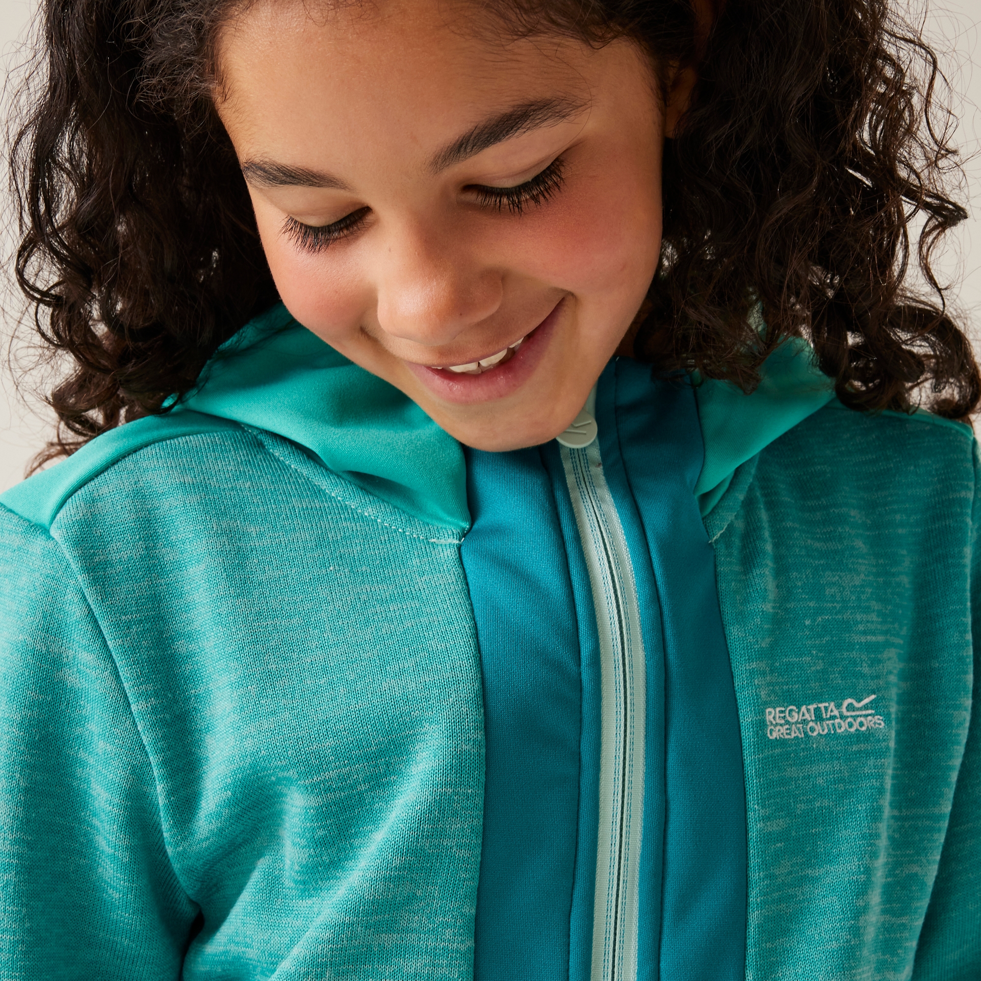 Kids' Dissolver X Full Zip Fleece | Exotic Plume Turquoise Icy Morn