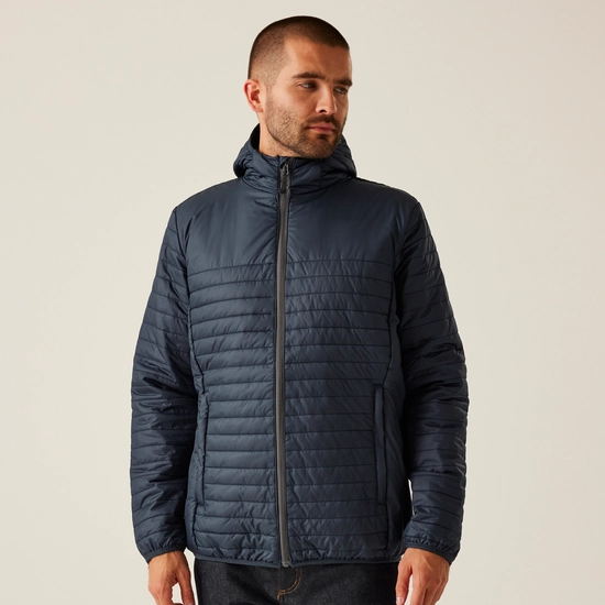 Men's Honestly Made 100% Recycled Insulated Hooded Jacket | Navy
