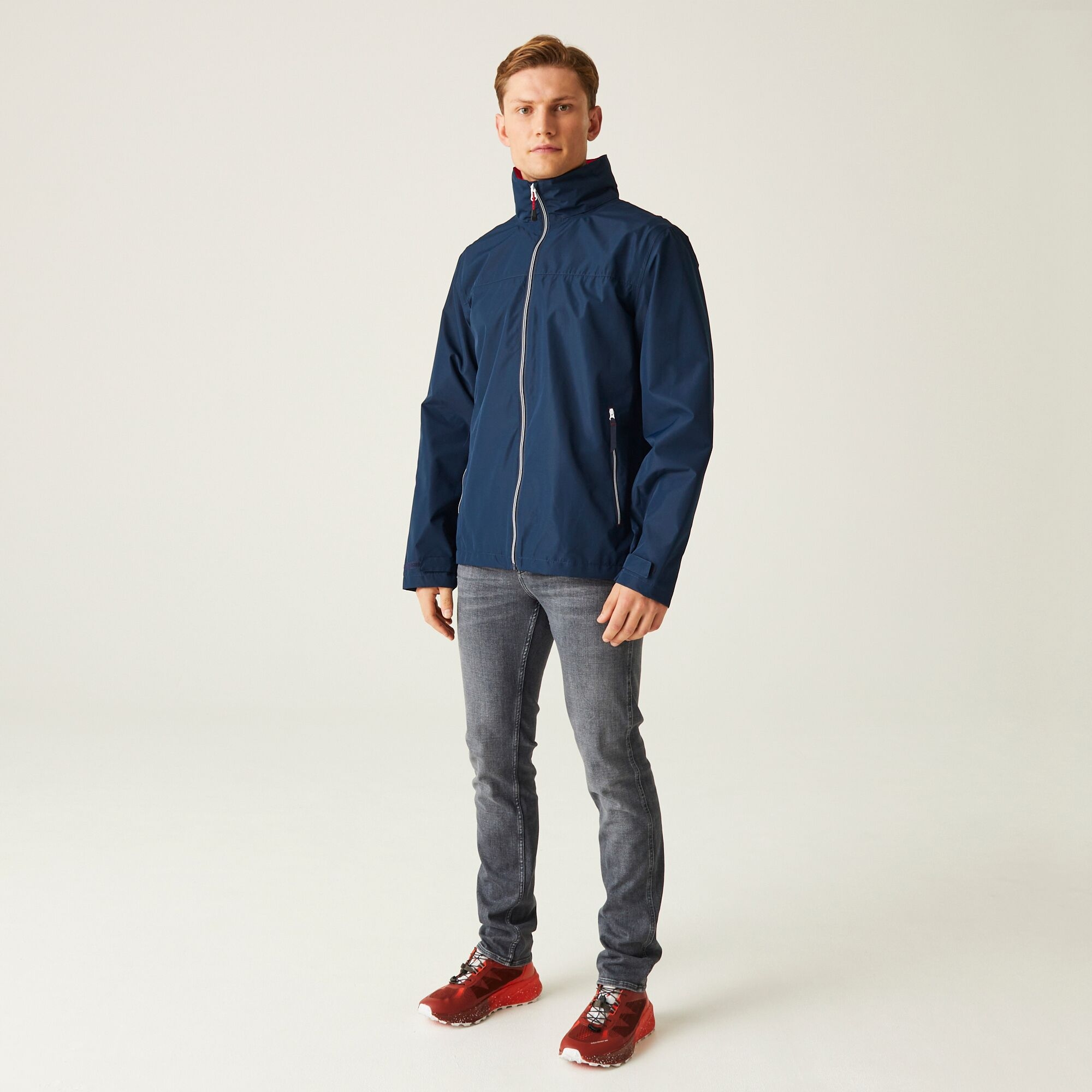 Men's Ascender Waterproof Shell Jacket | Navy Classic Red
