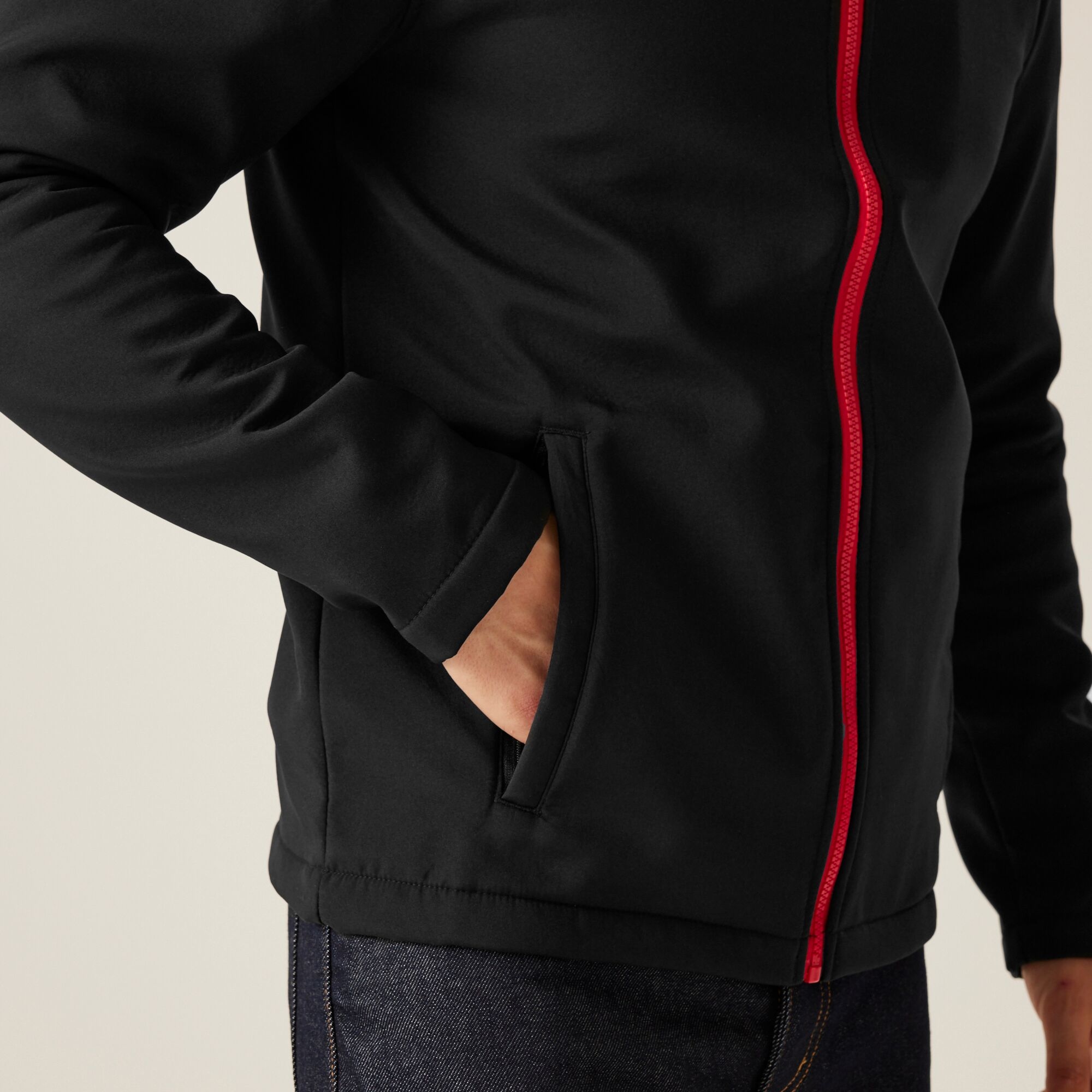 Men's Ablaze Printable Softshell Jacket | Black Classic Red