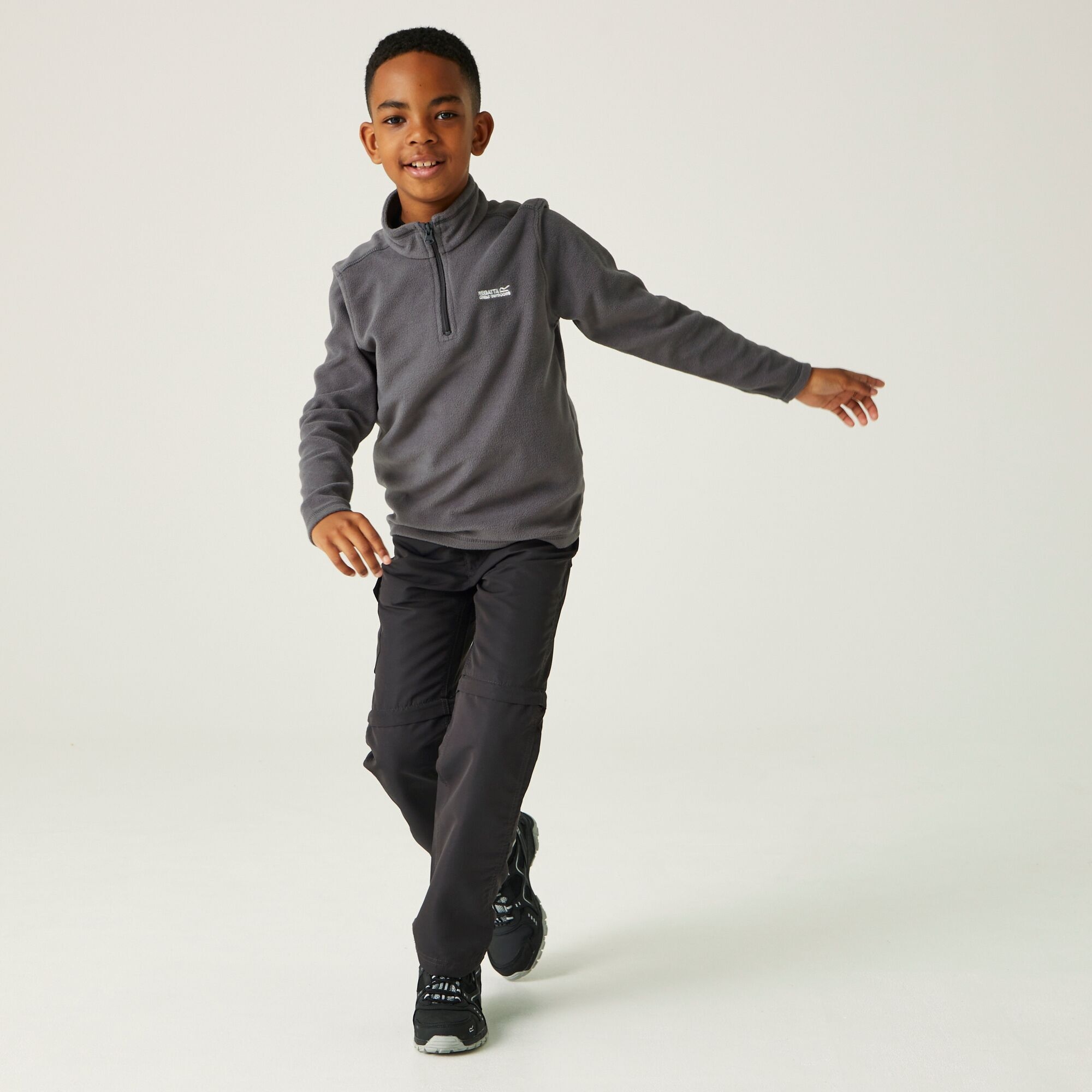 Kids' Hot Shot II Half Zip Fleece | Seal Grey