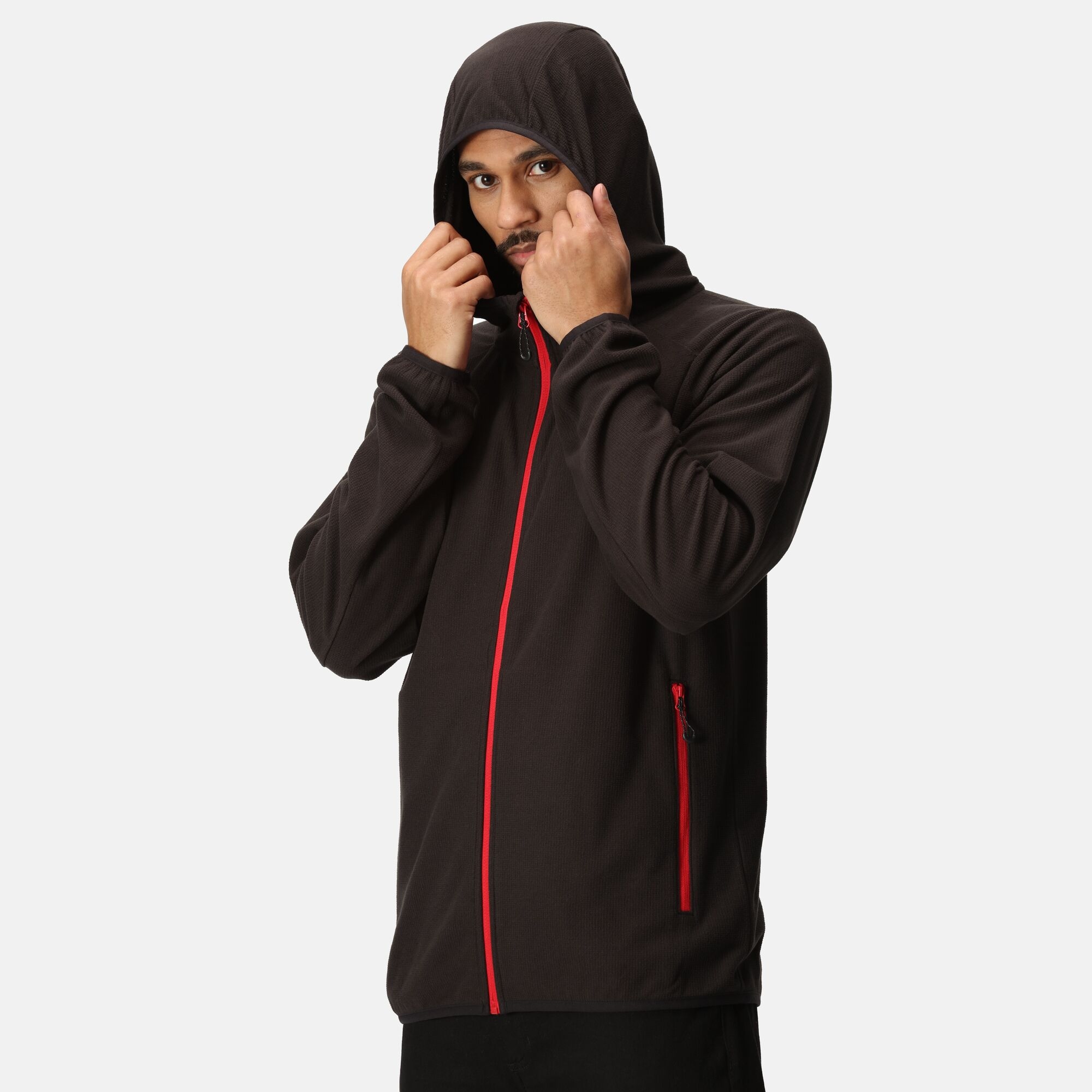 Men's Navigate Full-Zip Fleece | Black Classic Red