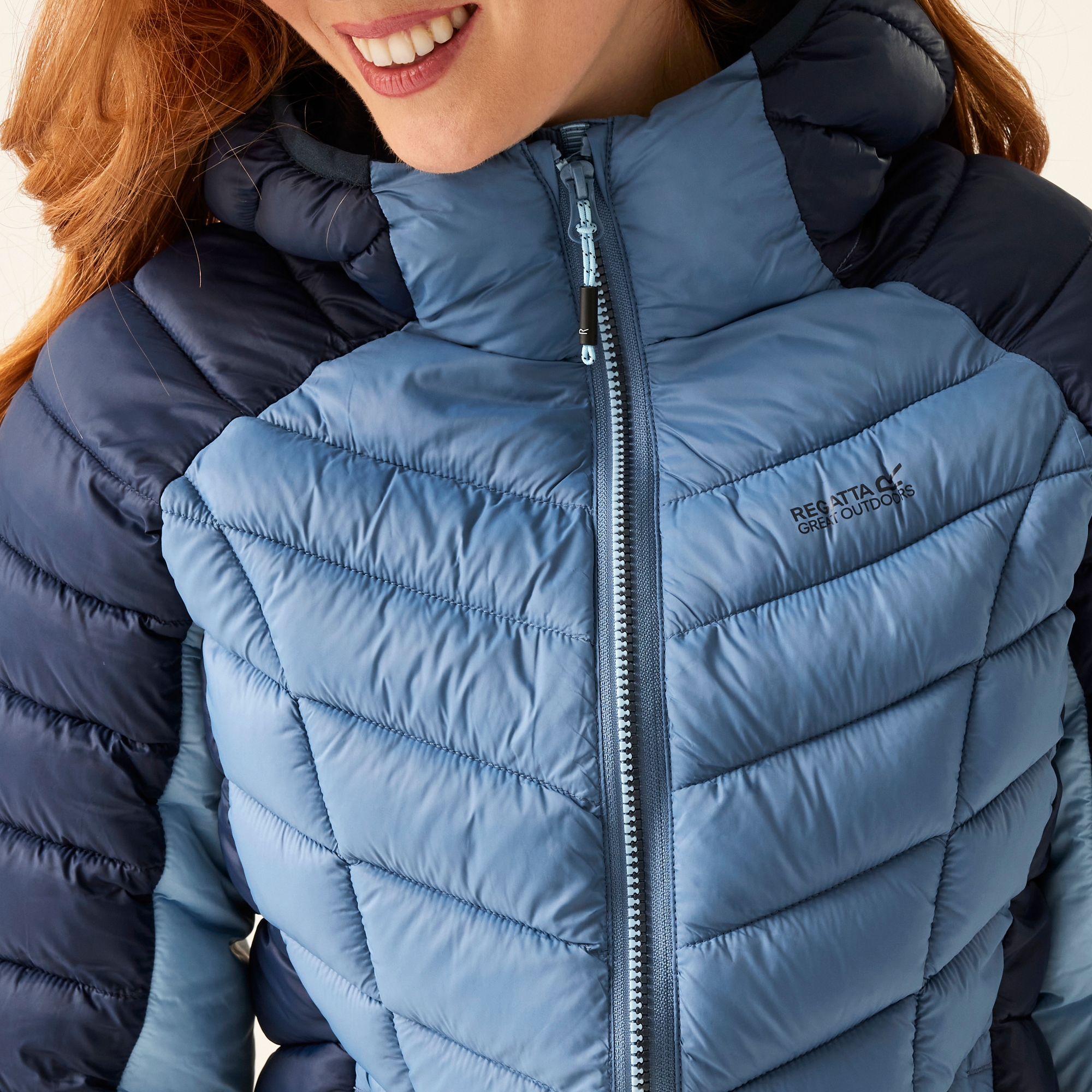 Women's Dalent Quilted Hooded Jacket | Navy Coronet Blue