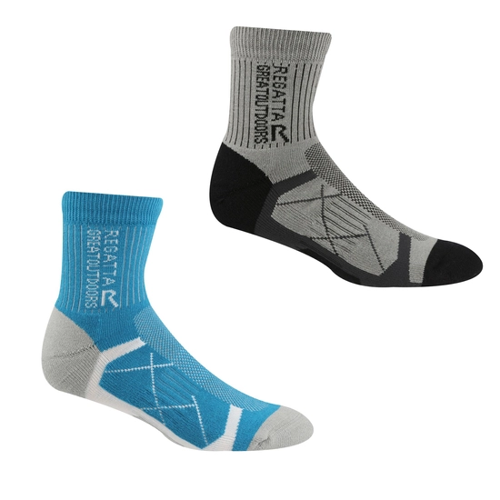 Womens 2 Pack Outdoor Active Sock | Black Cherry Pink