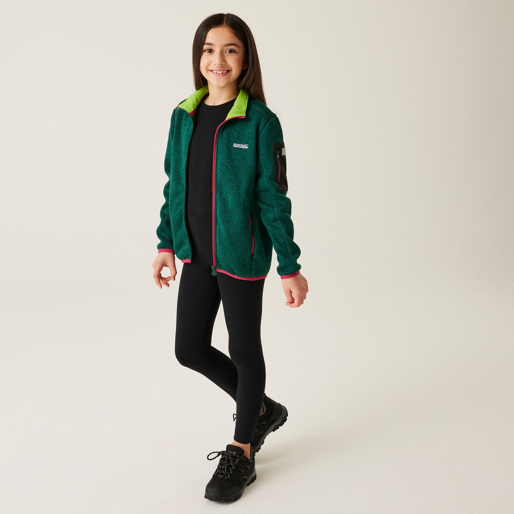 Kids' Newhill Full Zip Fleece | Rain Forest Dusty Green