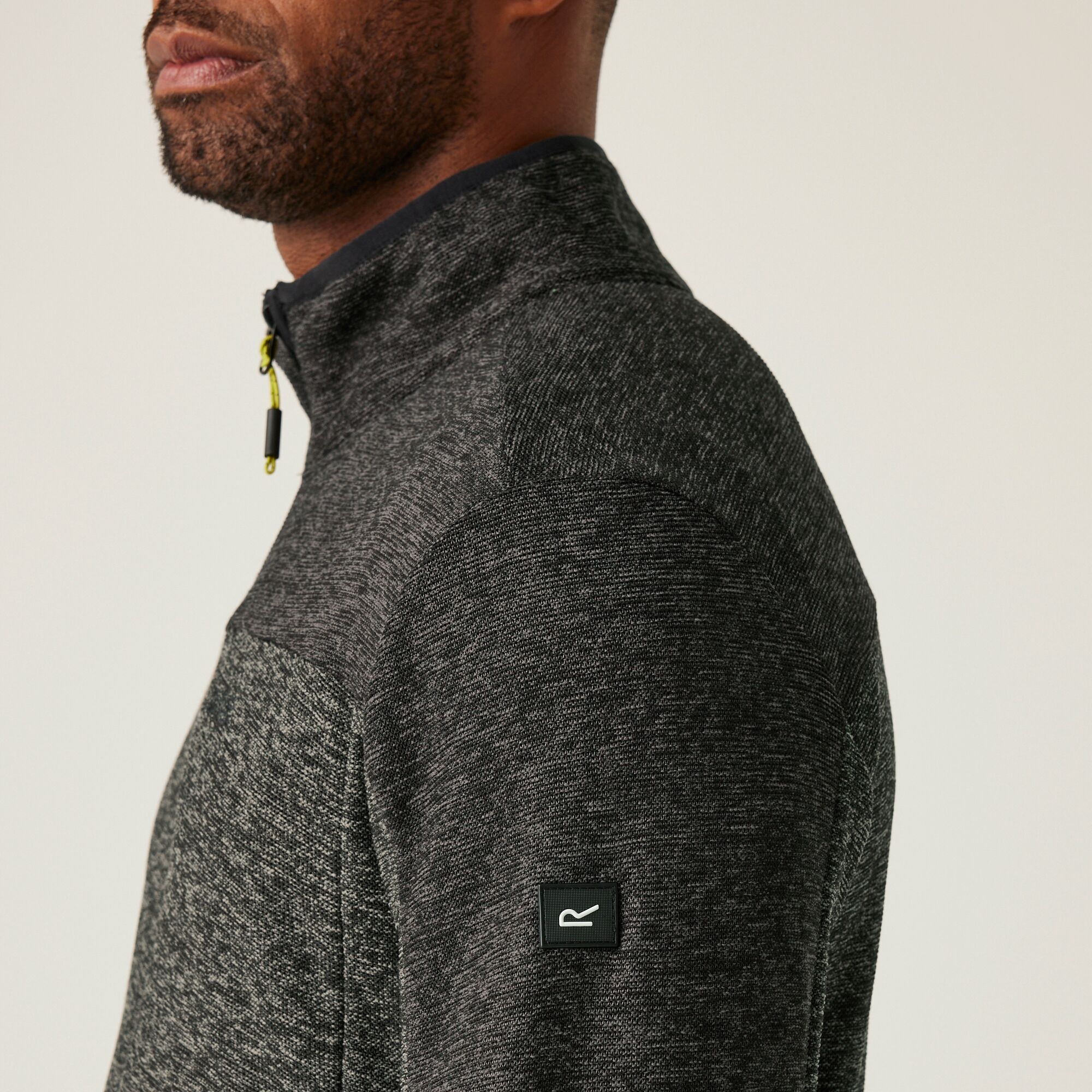 Men's Elram Full Zip Fleece | Granite Grey Black