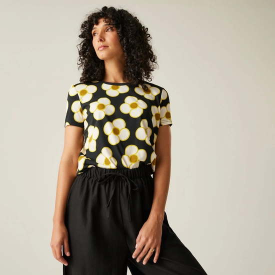 Orla Kiely Tee | Spinning Flower Black
