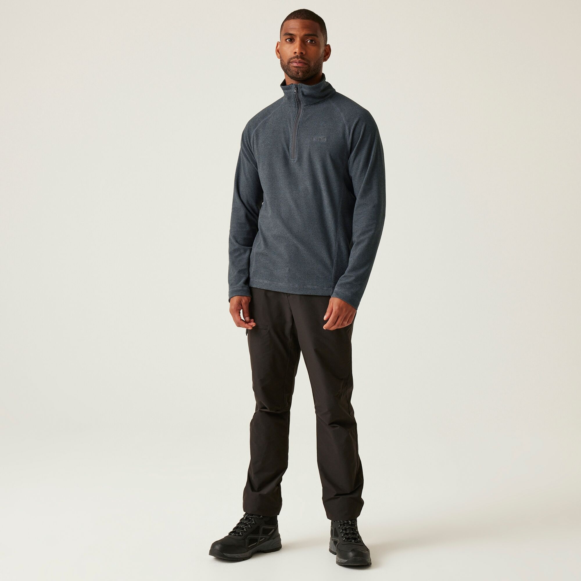 Men's Montes Lightweight Half Zip Fleece | Stormy Weather Black