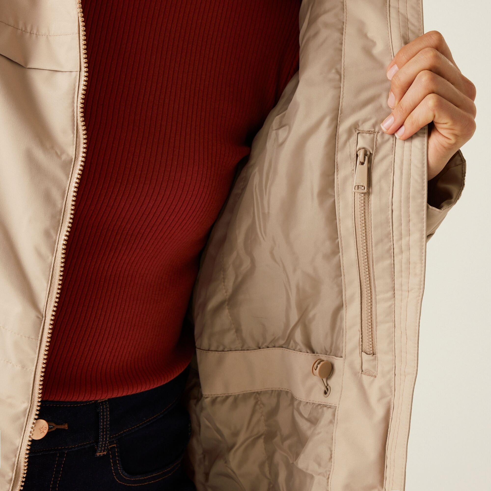 Women's Romine II Waterproof Parka Jacket | Warm Taupe Light Vanilla