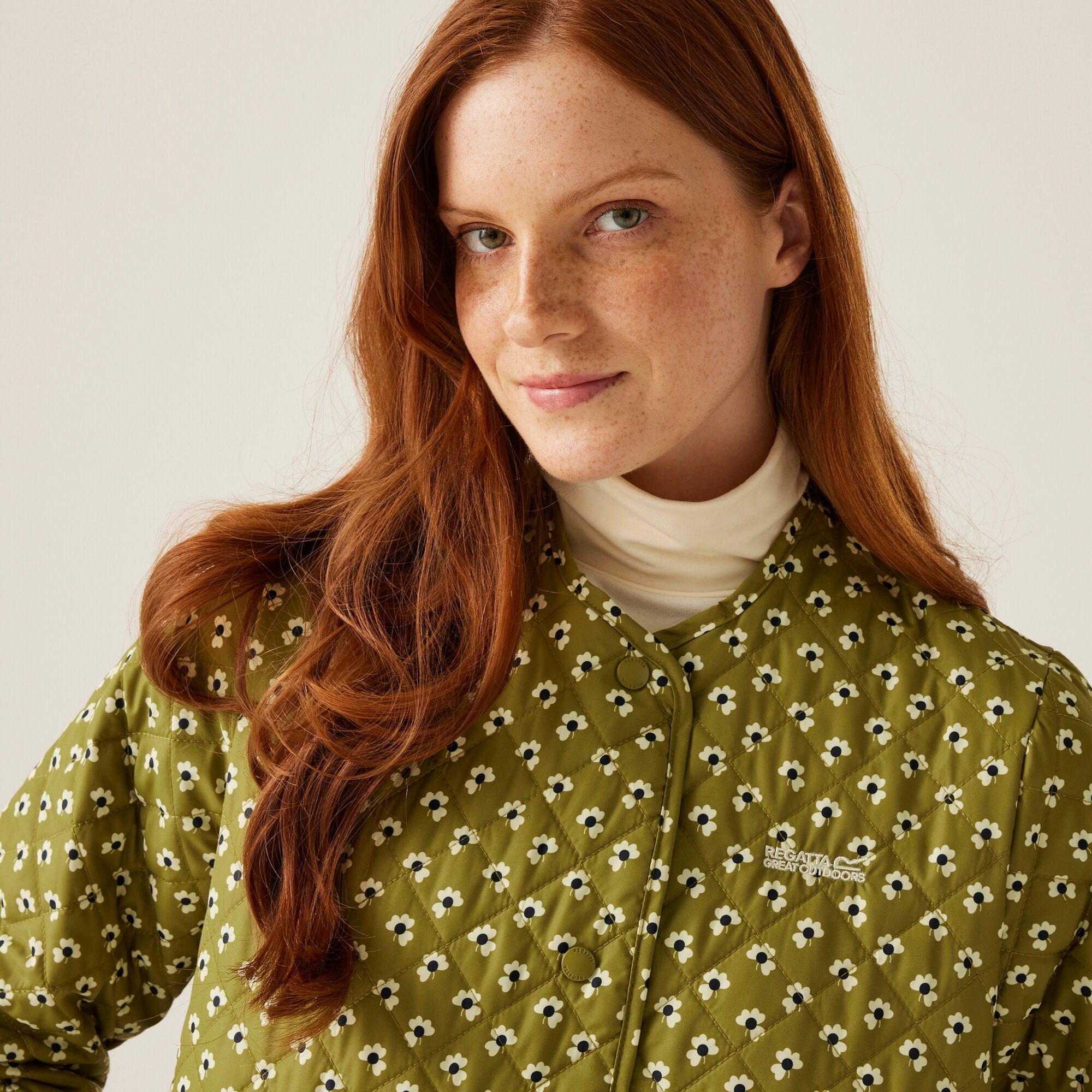 Orla Kiely Quilted Jacket | Clover Olive