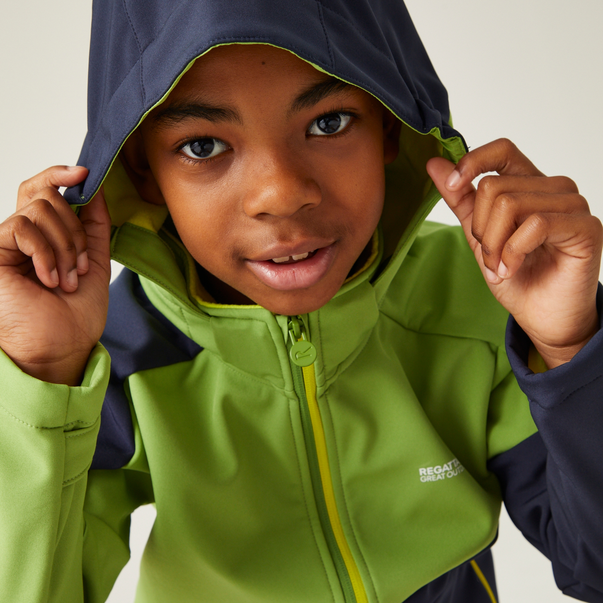Kids' Acidity VII Softshell Jacket | Piquant Green Navy