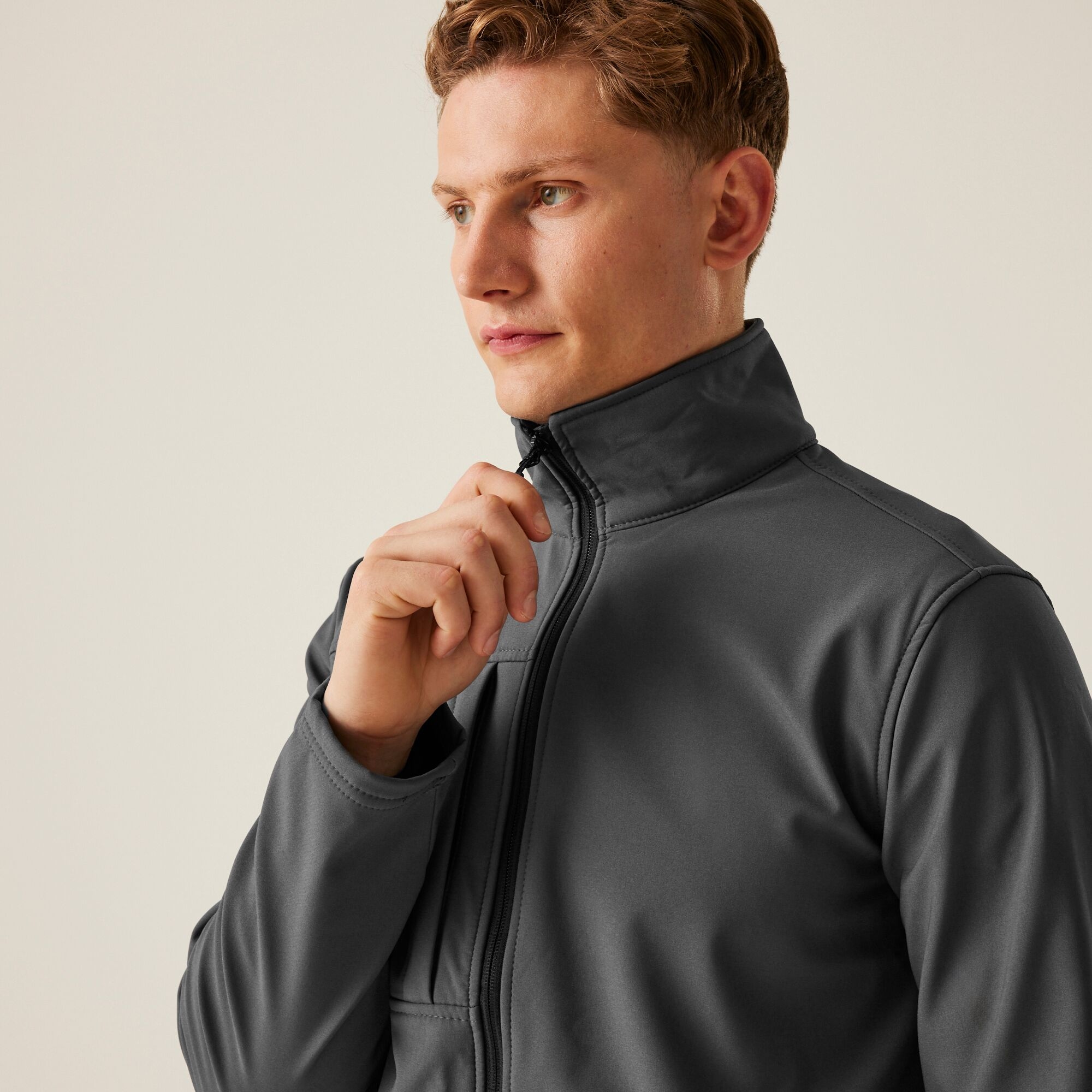Men's Octagon II Printable 3 Layer Membrane Softshell Jacket | Seal Grey Black