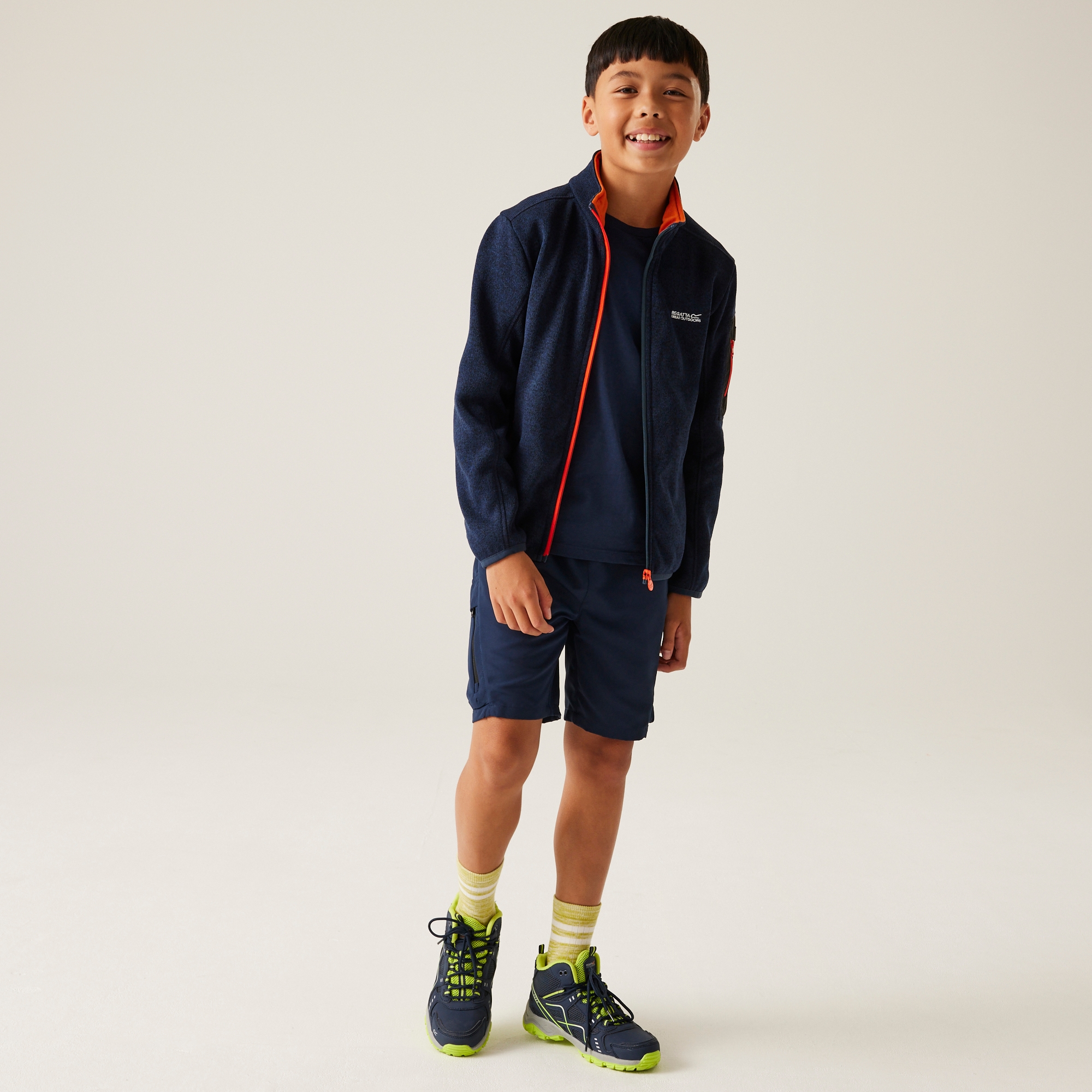 Kids' Newhill Full Zip Fleece | Midnight Tangerine Tango