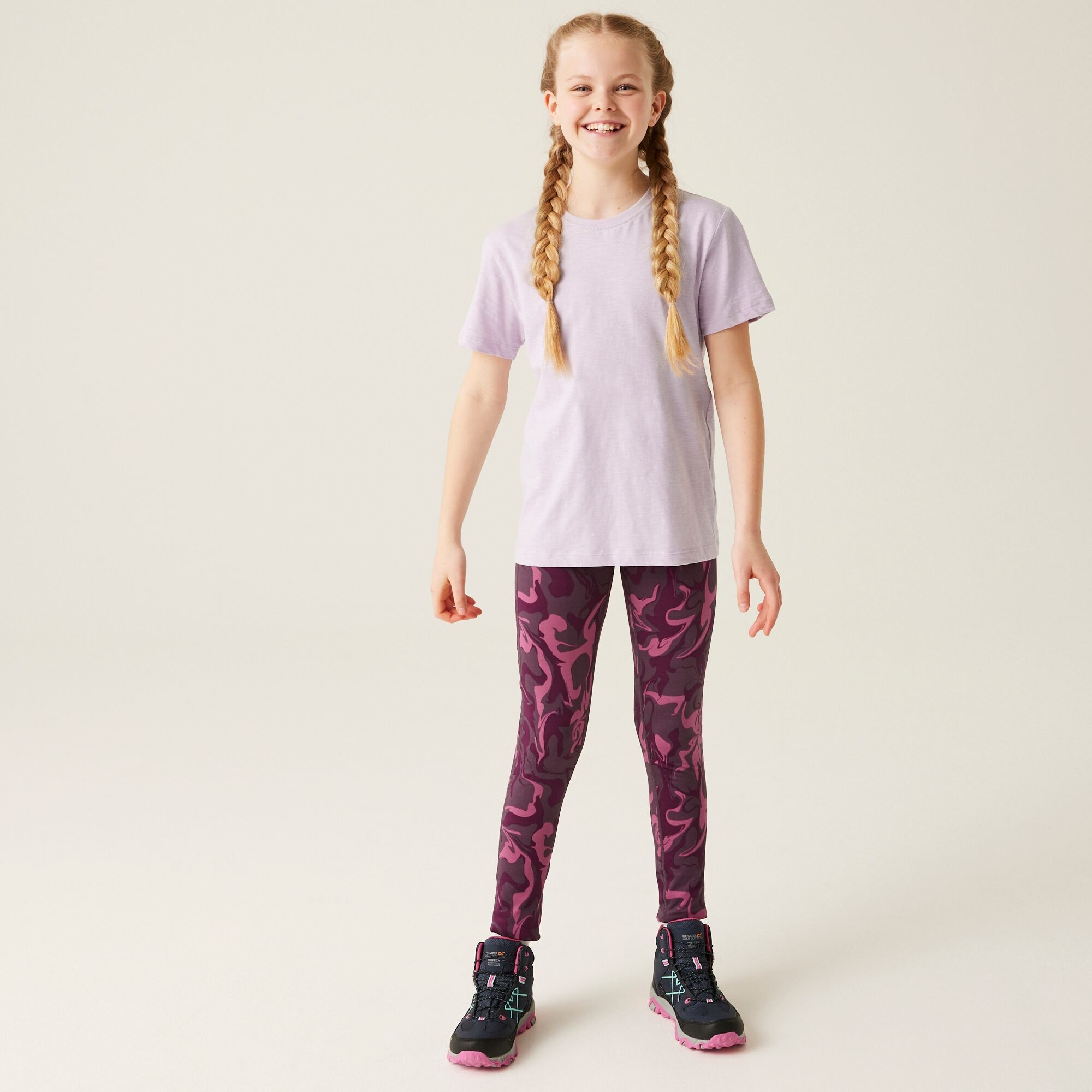 Kids' Barlia Winter Leggings | Deep Plum Marble