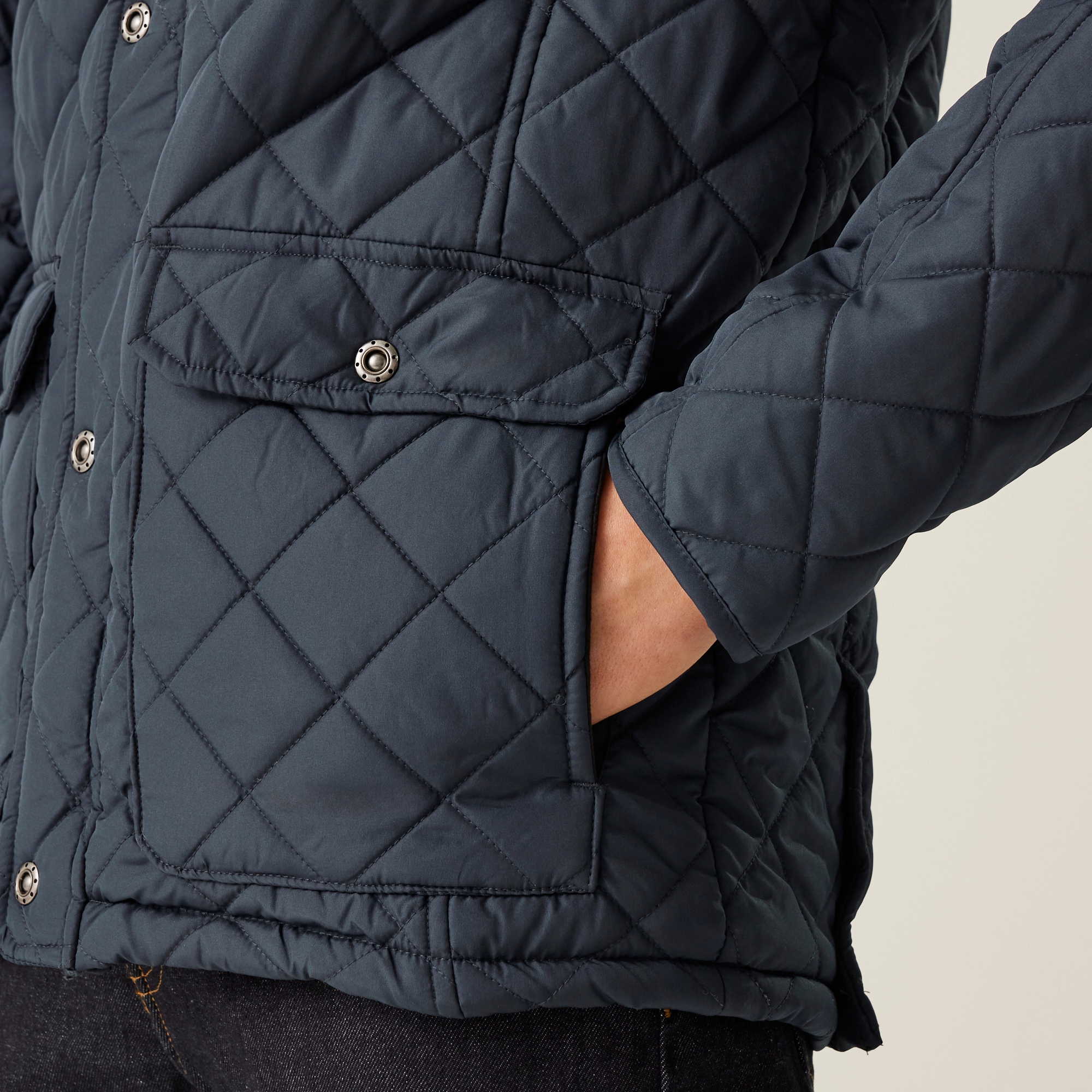 Men's Diamond Insulated Quilted Jacket | Navy