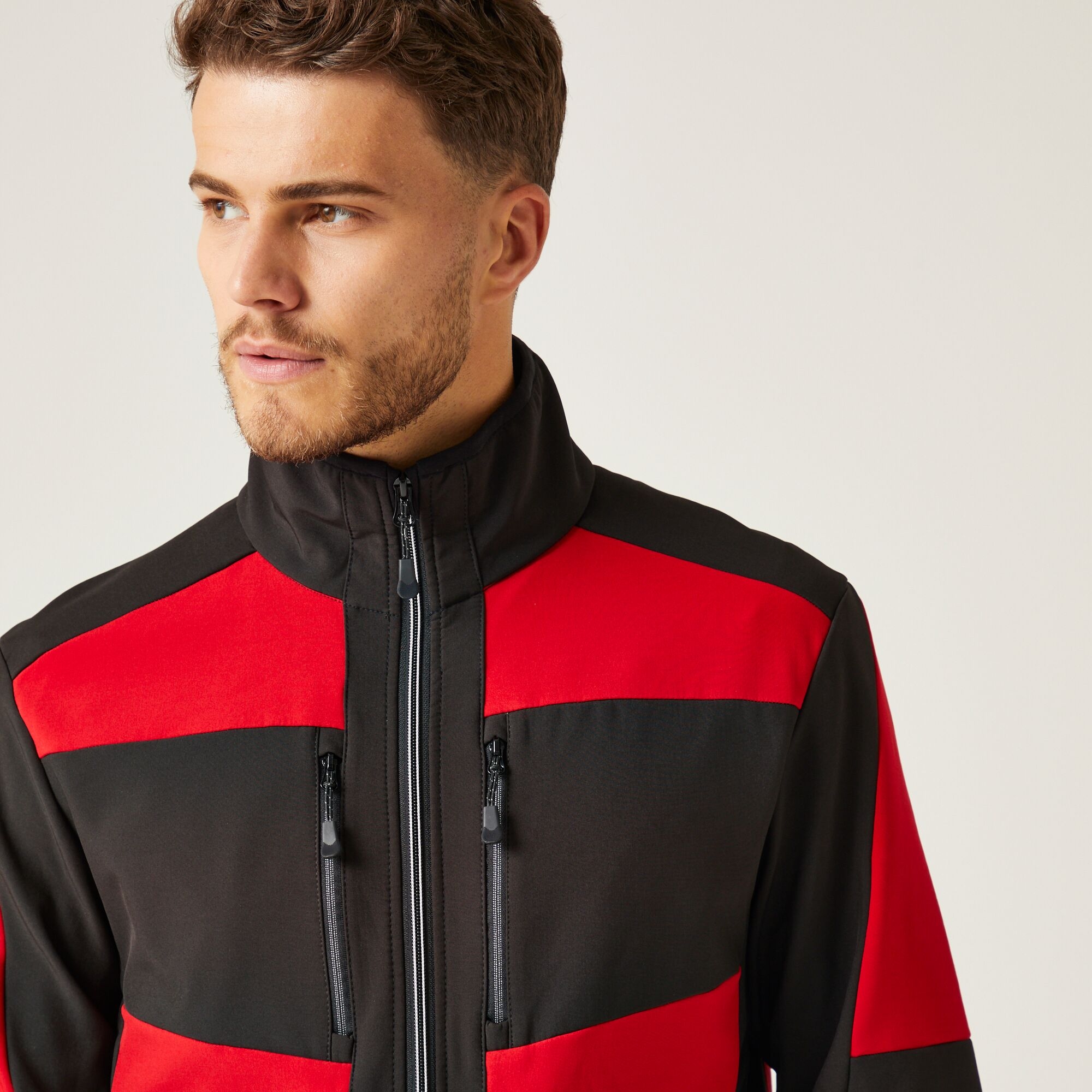 Men's E-Volve 2 Layer Softshell Jacket | Classic Red Black