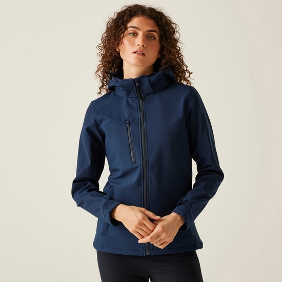 Women's Venturer 3-layer Printable Hooded Softshell Jacket | Black
