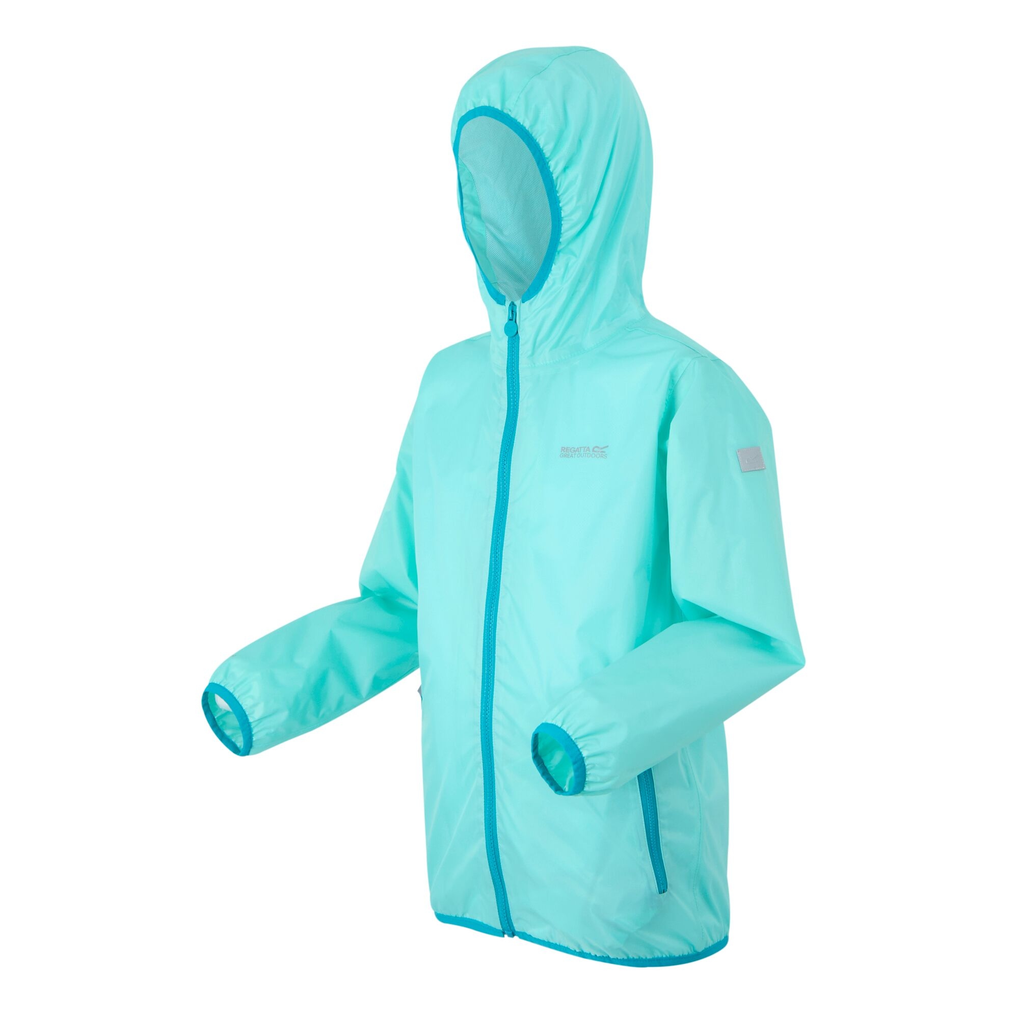Kids' Lever II Waterproof Packaway Jacket | Aruba Blue Exotic Plume