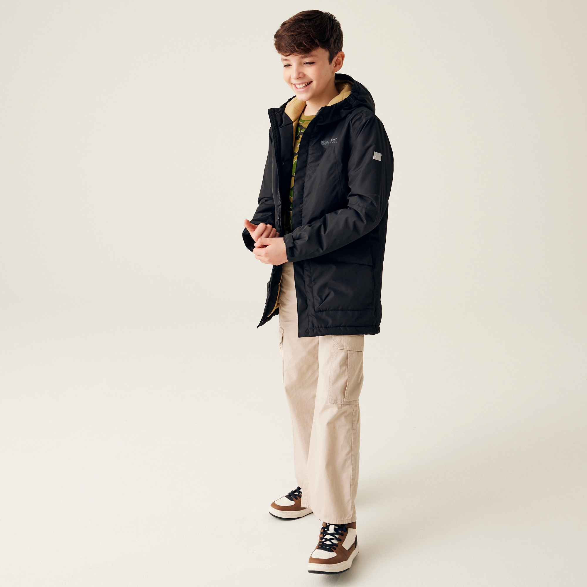 Kids' Farbank Waterproof Jacket | Black Oat