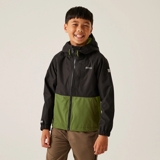 Kids' Hanleigh II Waterpoof Jacket | Olympian Blue Navy Tangerine Tango